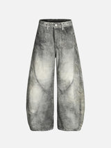 GREYO - Baggy Basic Embroidered Jeans