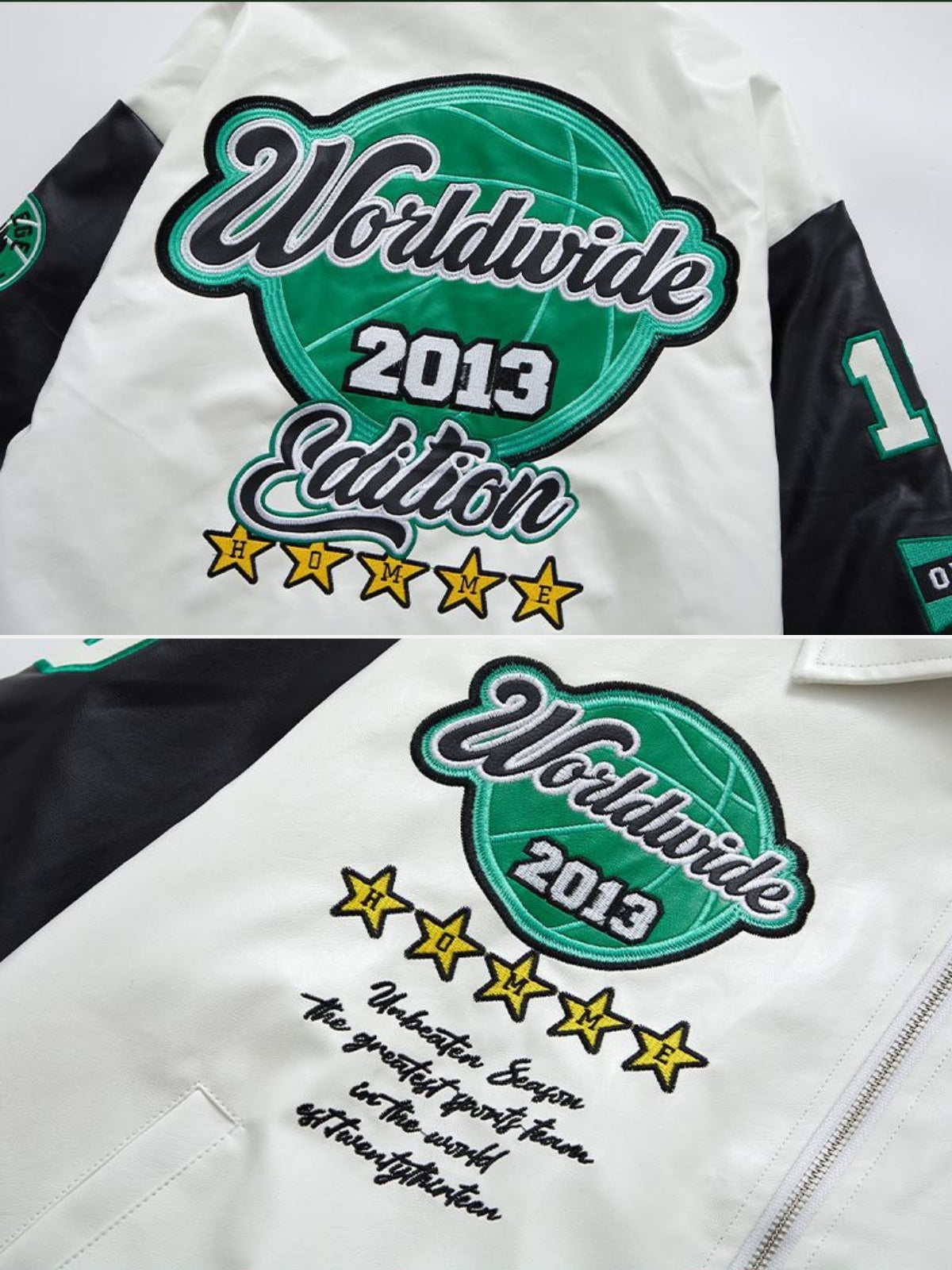 WORLDWIDE - Oversized Graphic Varsity Jacket | TEENWEAR.EU