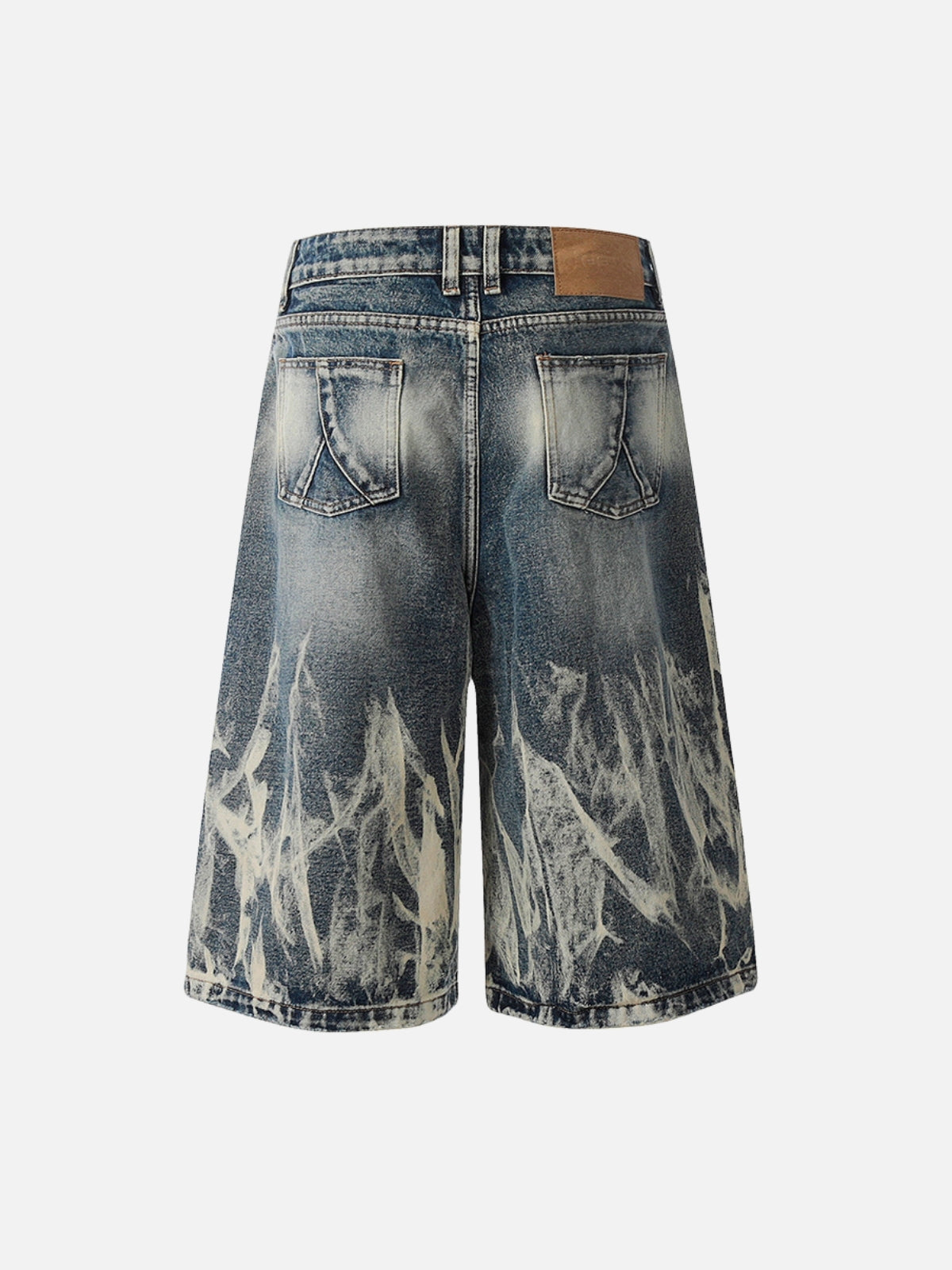 BLAU FLAMES - Baggy Graphic Jorts | TEENWEAR.EU