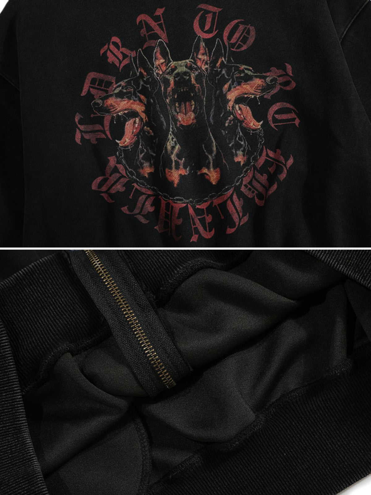 CRIMSON - Oversized Cropped Print Zip Up Jacket | TEENWEAR.EU