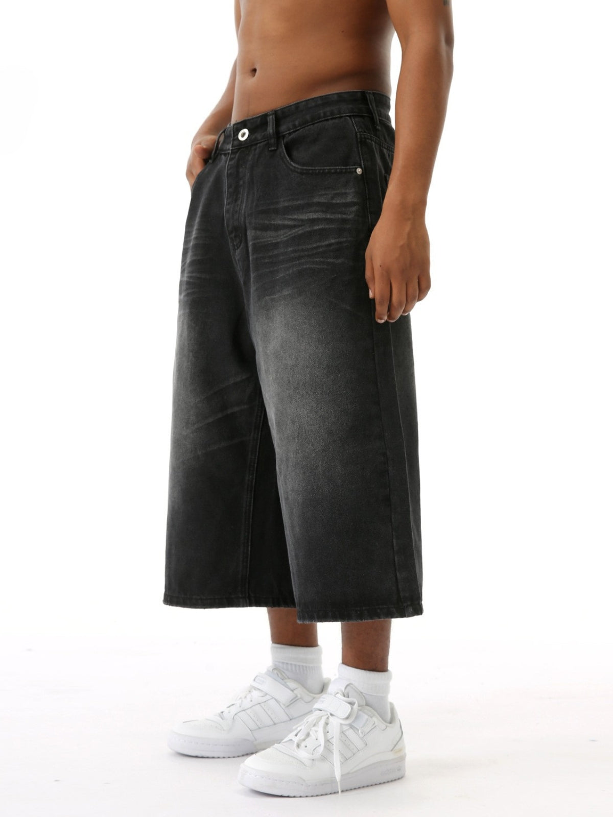 WASHIES - Baggy Denim Washed Jorts | TEENWEAR.EU