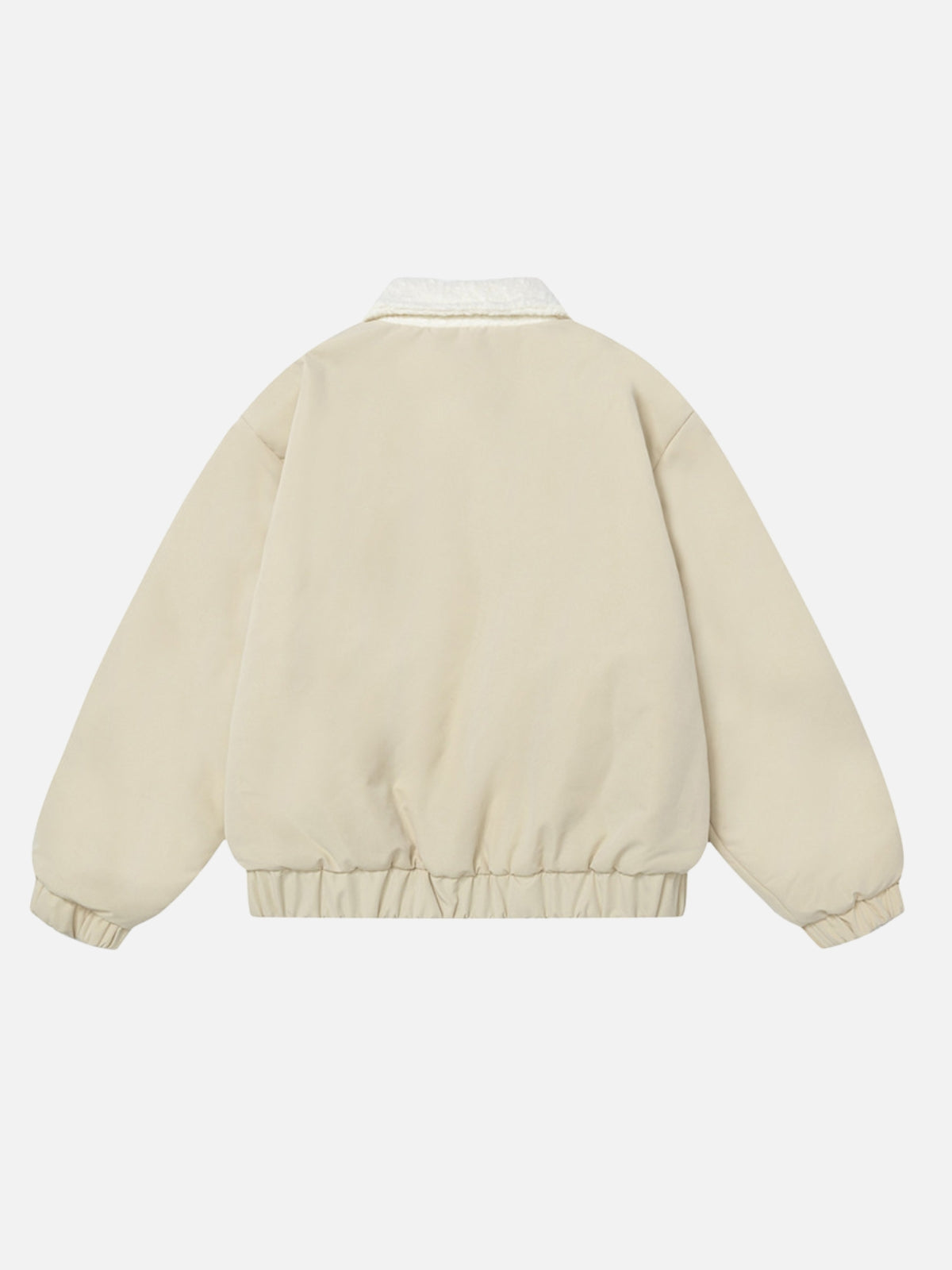 CREAMY - Sherpa Oversized Embroidered Jacket