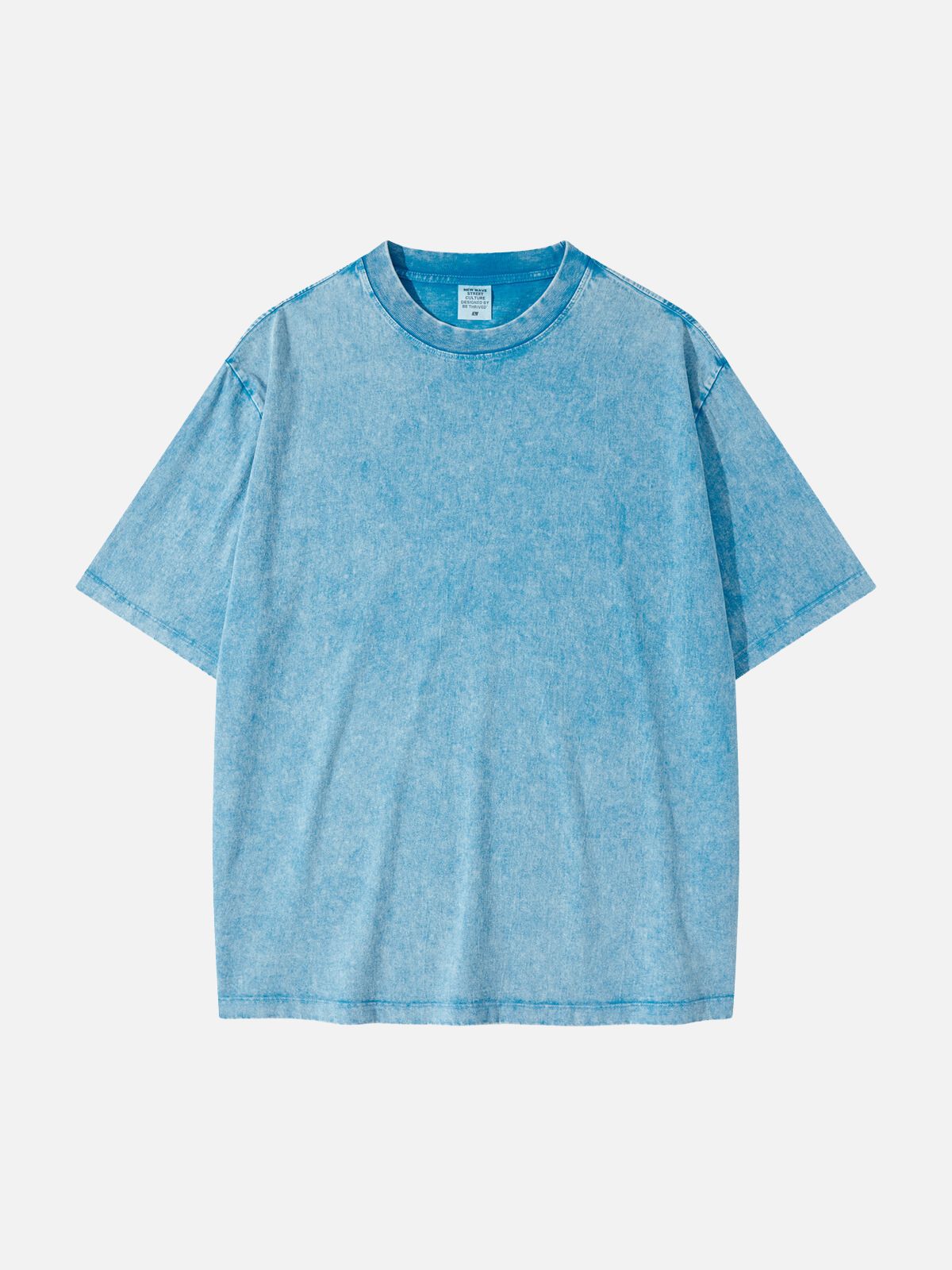 WASHED - Oversized Basic T-Shirt Blue | TEENWEAR.EU