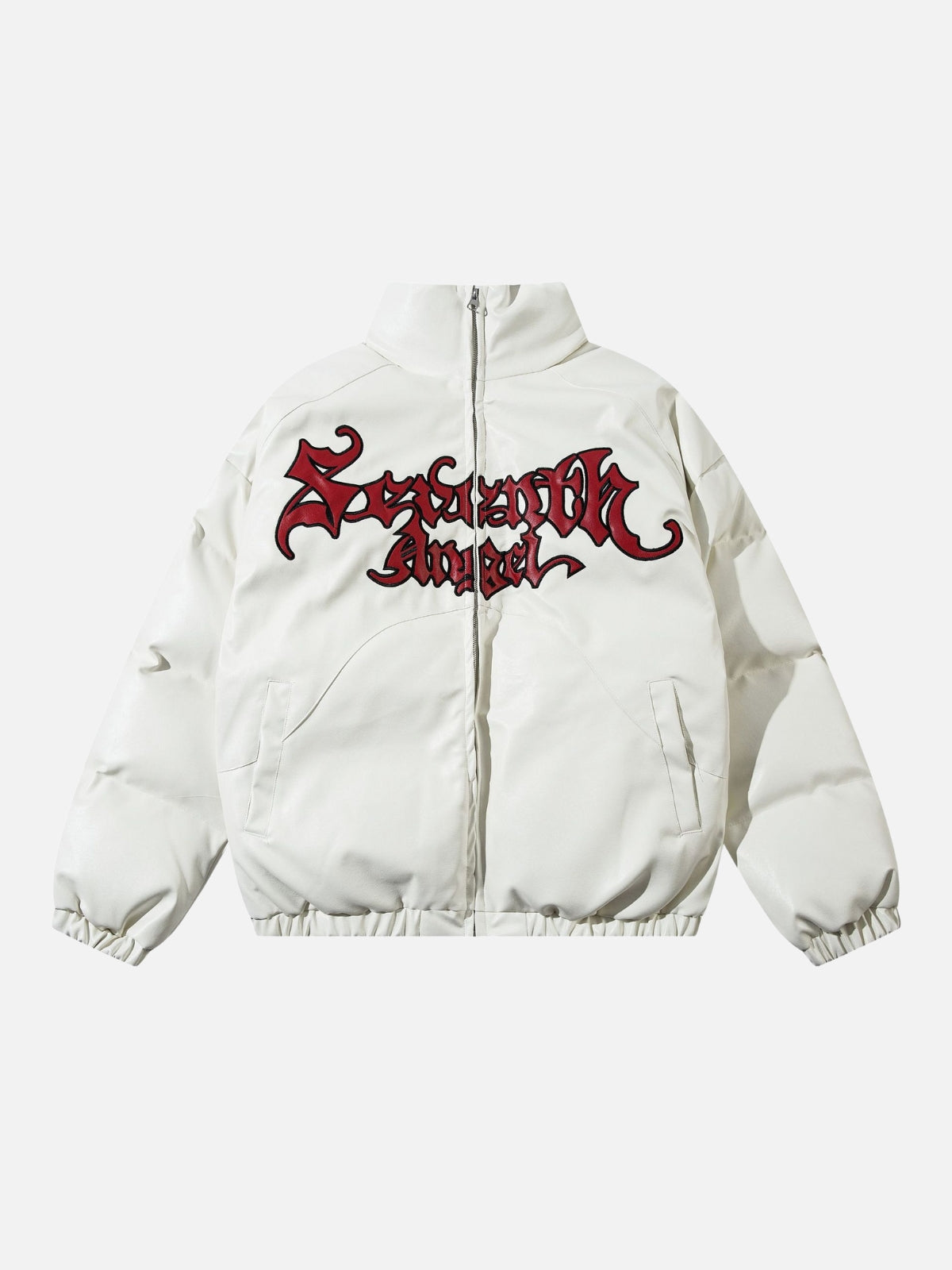 SEVERETH - Puffer Graphic Jacket White | TEENWEAR.EU