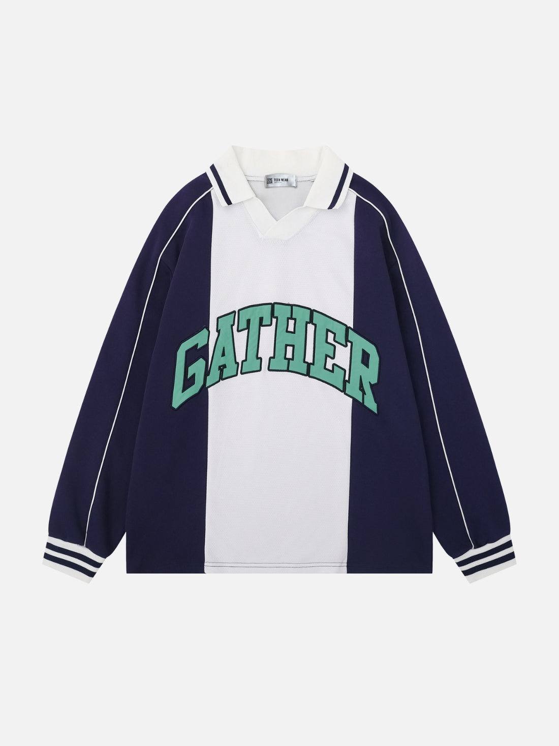 TEAMER - Oversized Print Polo Shirt