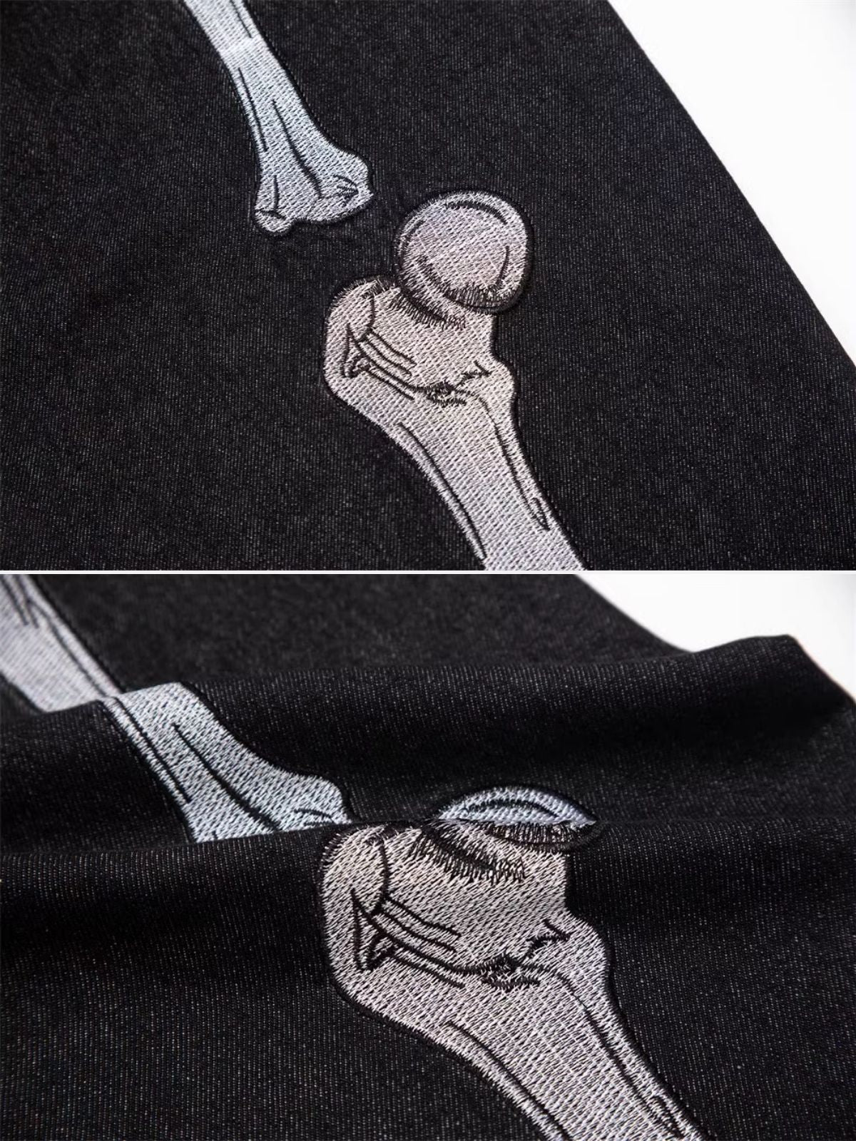 SKELE HAND - Baggy Embroidered Jeans | TEENWEAR.EU