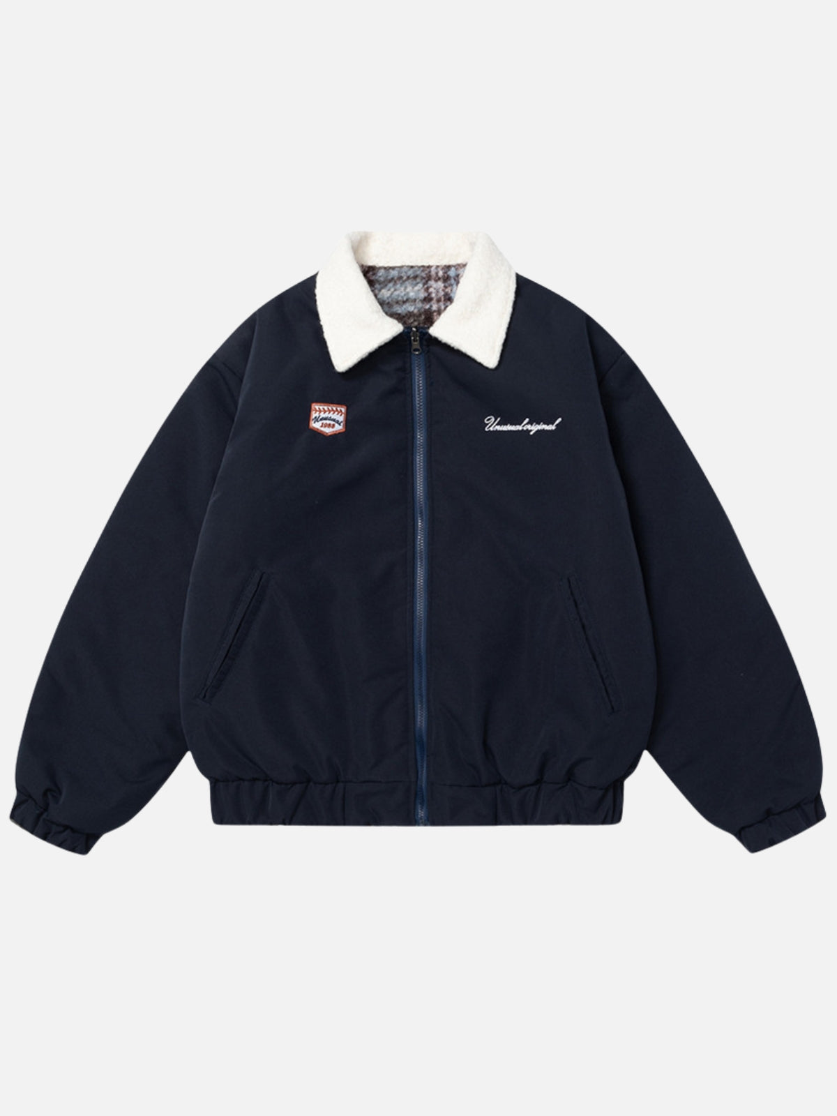 CREAMY - Sherpa Oversized Embroidered Jacket