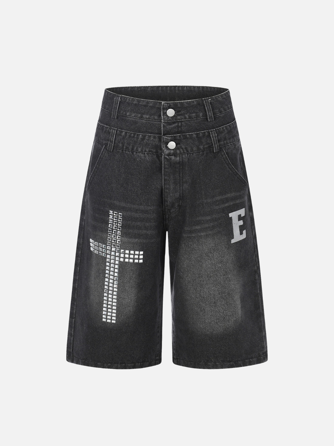 FCROSS - Oversized Graphic Shorts Black | Teenwear.eu