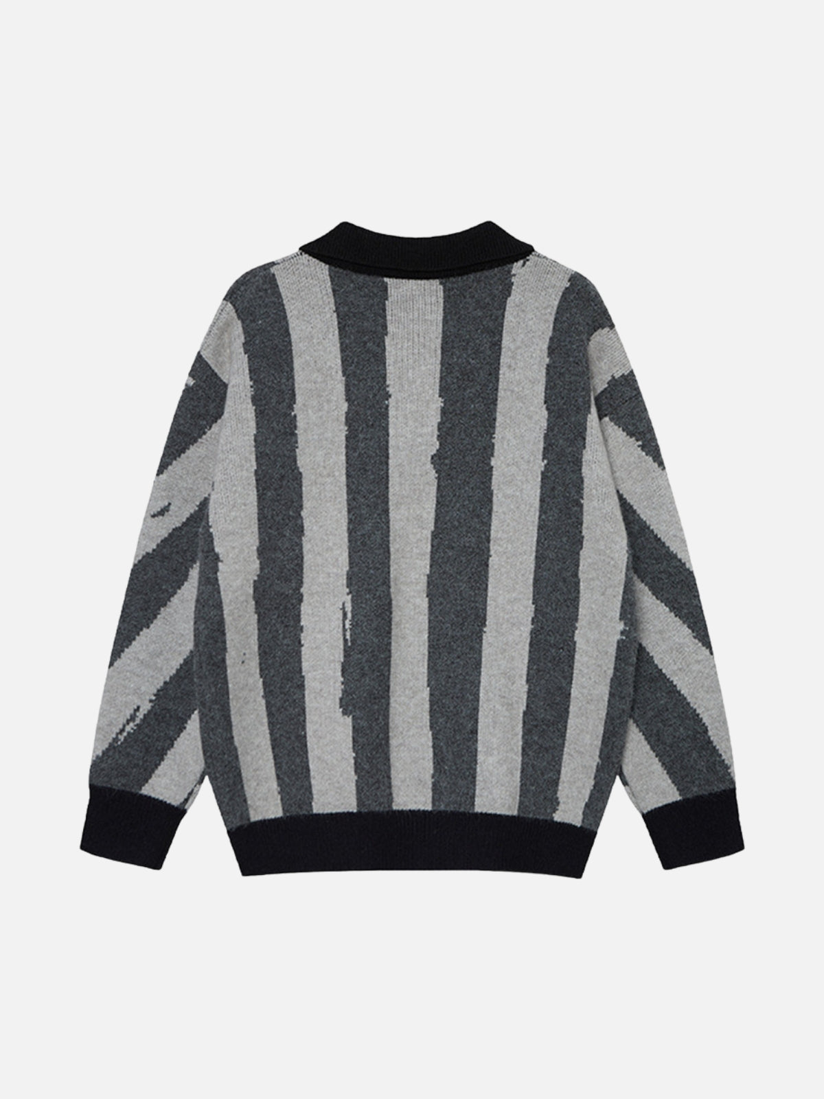 PESSIMISM – Oversized Graphic Polo Sweater
