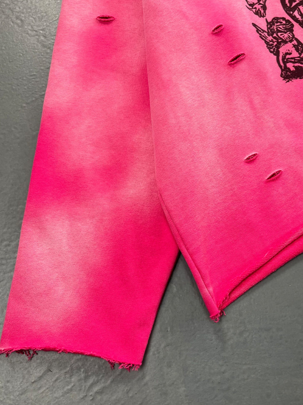 STATUES - Oversized Cropped Print Hoodie | TEENWEAR.EU