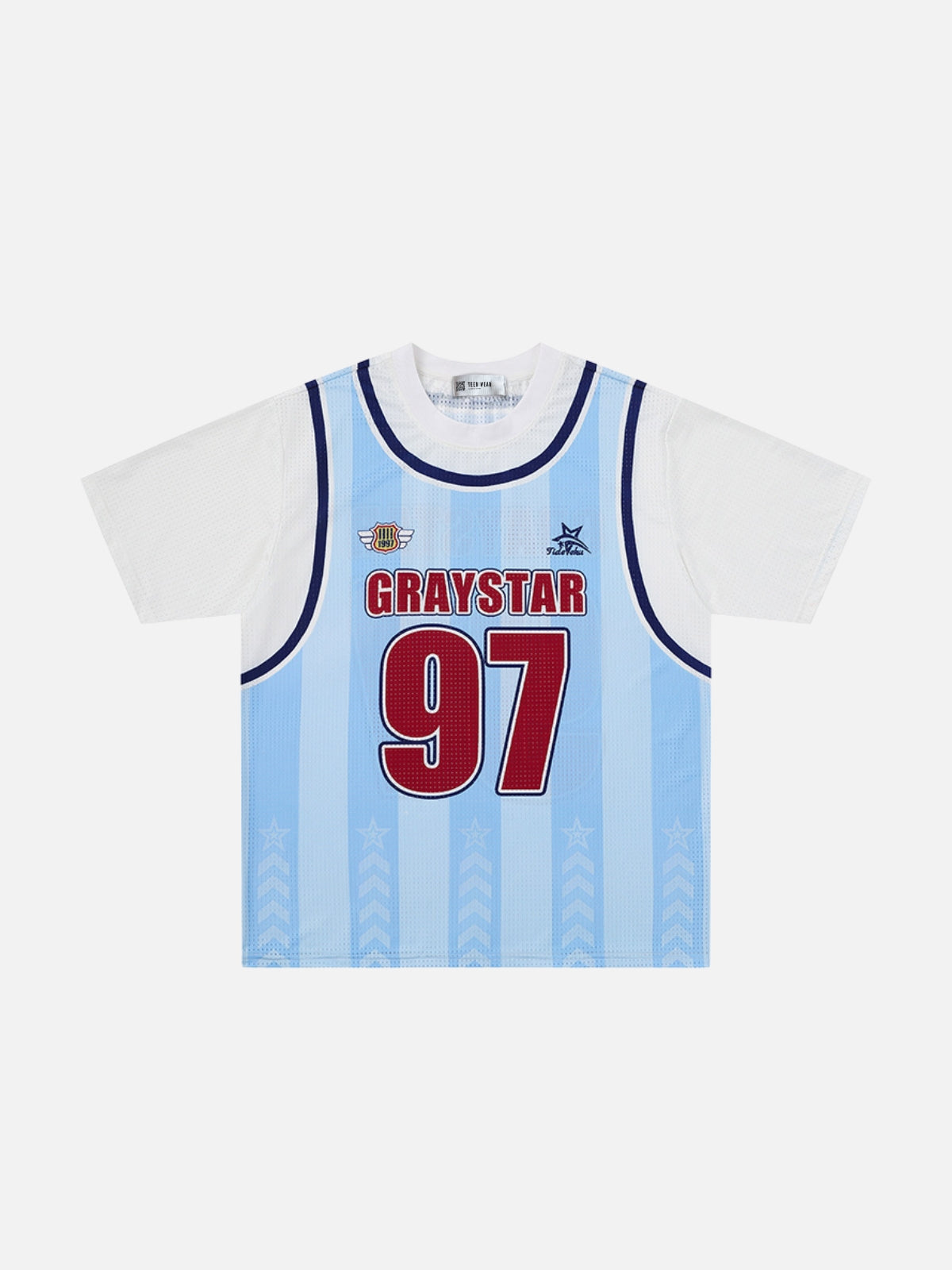 GRAYZY - Oversized Print T-Shirt Blue | Teenwear.eu