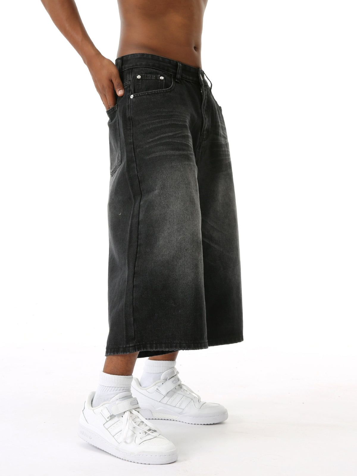 WASHIES - Baggy Denim Washed Jorts | TEENWEAR.EU