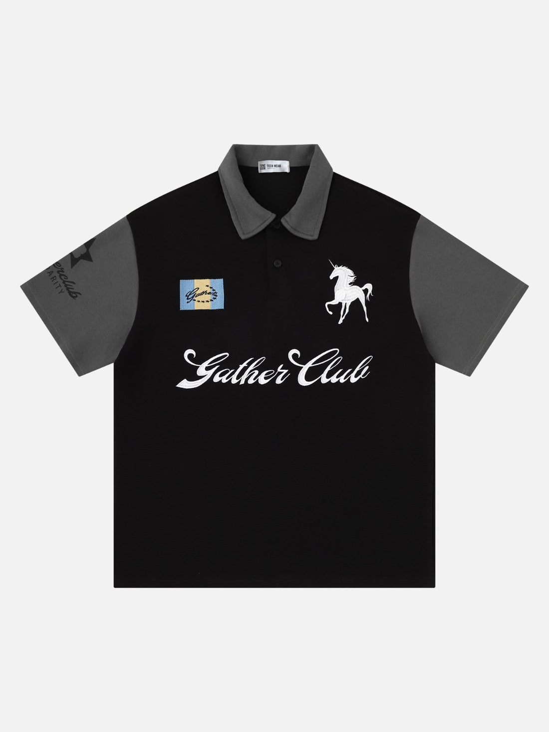 UNICORNY - Graphic Polo Shirt Black | Teenwear.eu