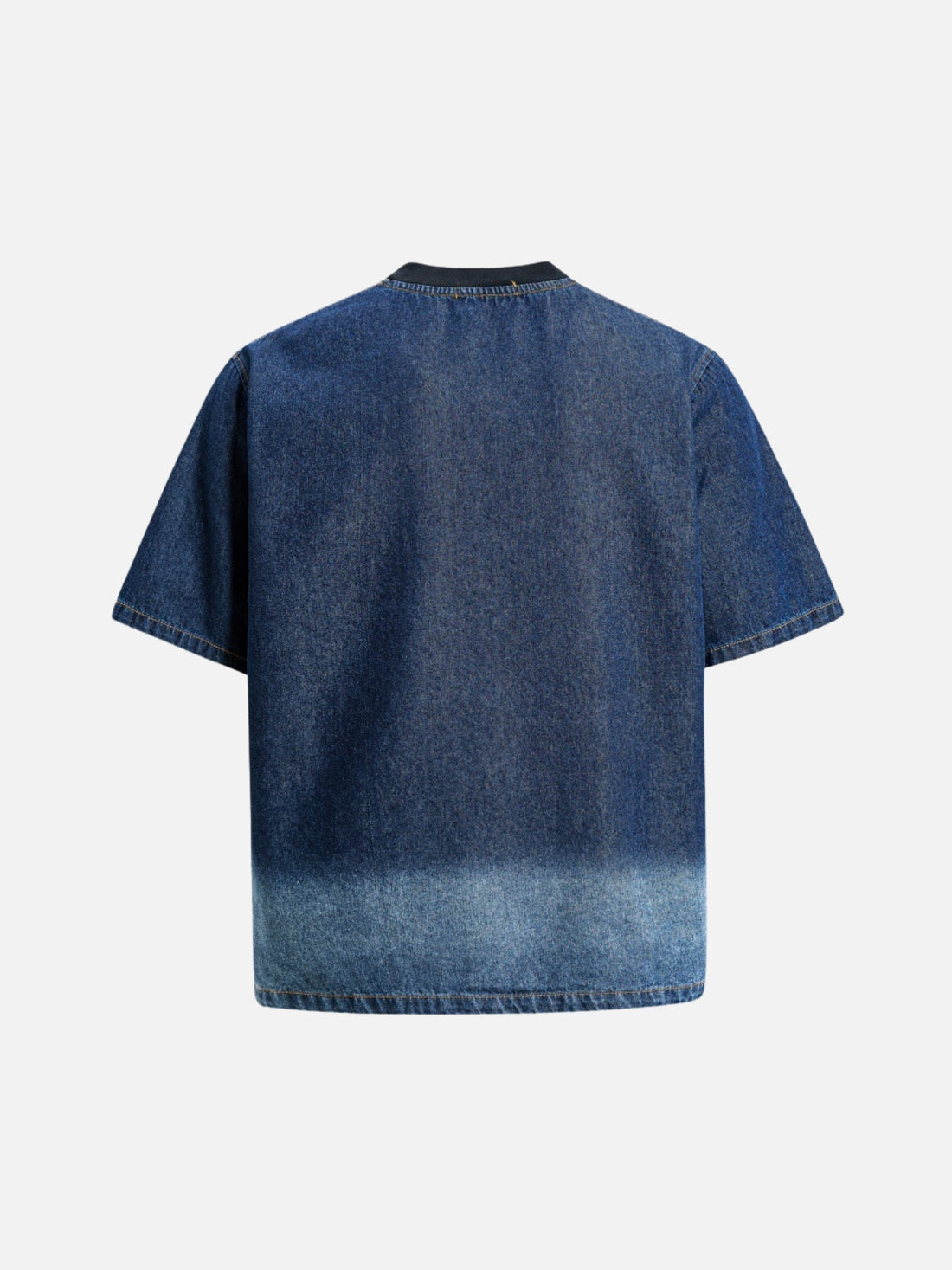 VINTAGES - Denim Oversized Embroidered T-Shirt Blue | Teenwear.eu