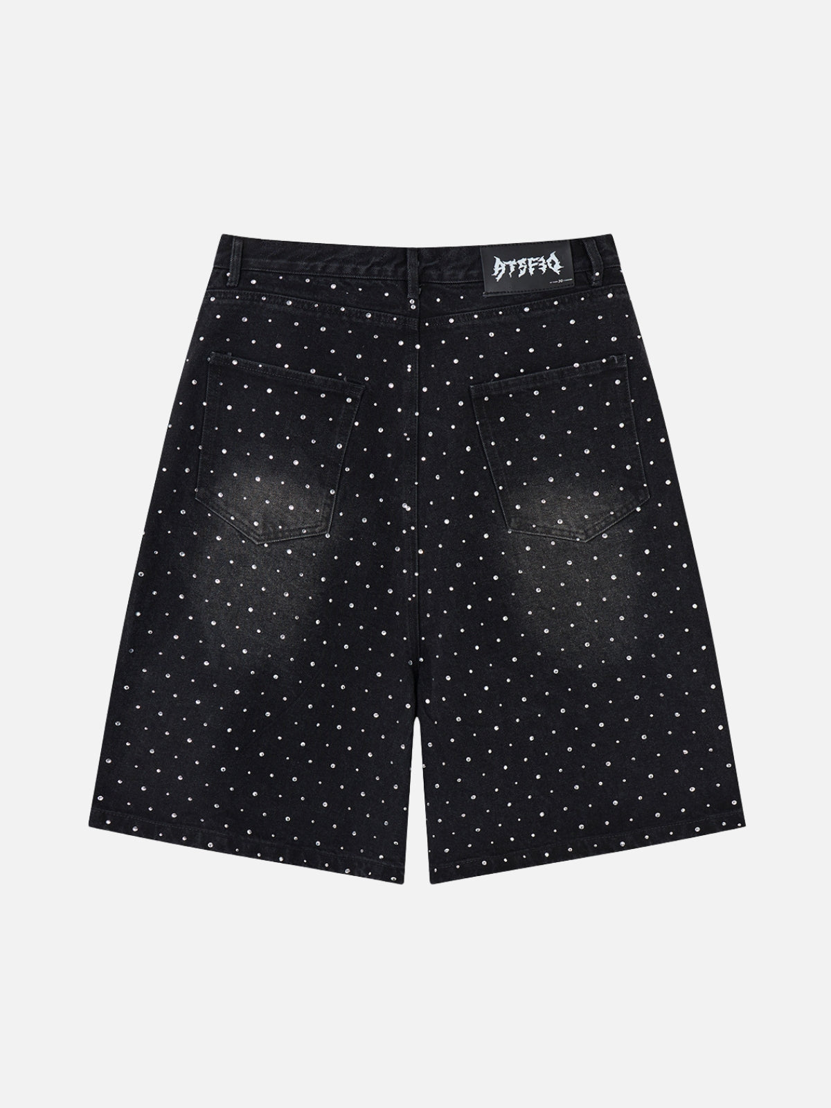 DIAMONDO - Baggy Rhinestone Denim Shorts | Teenwear.eu
