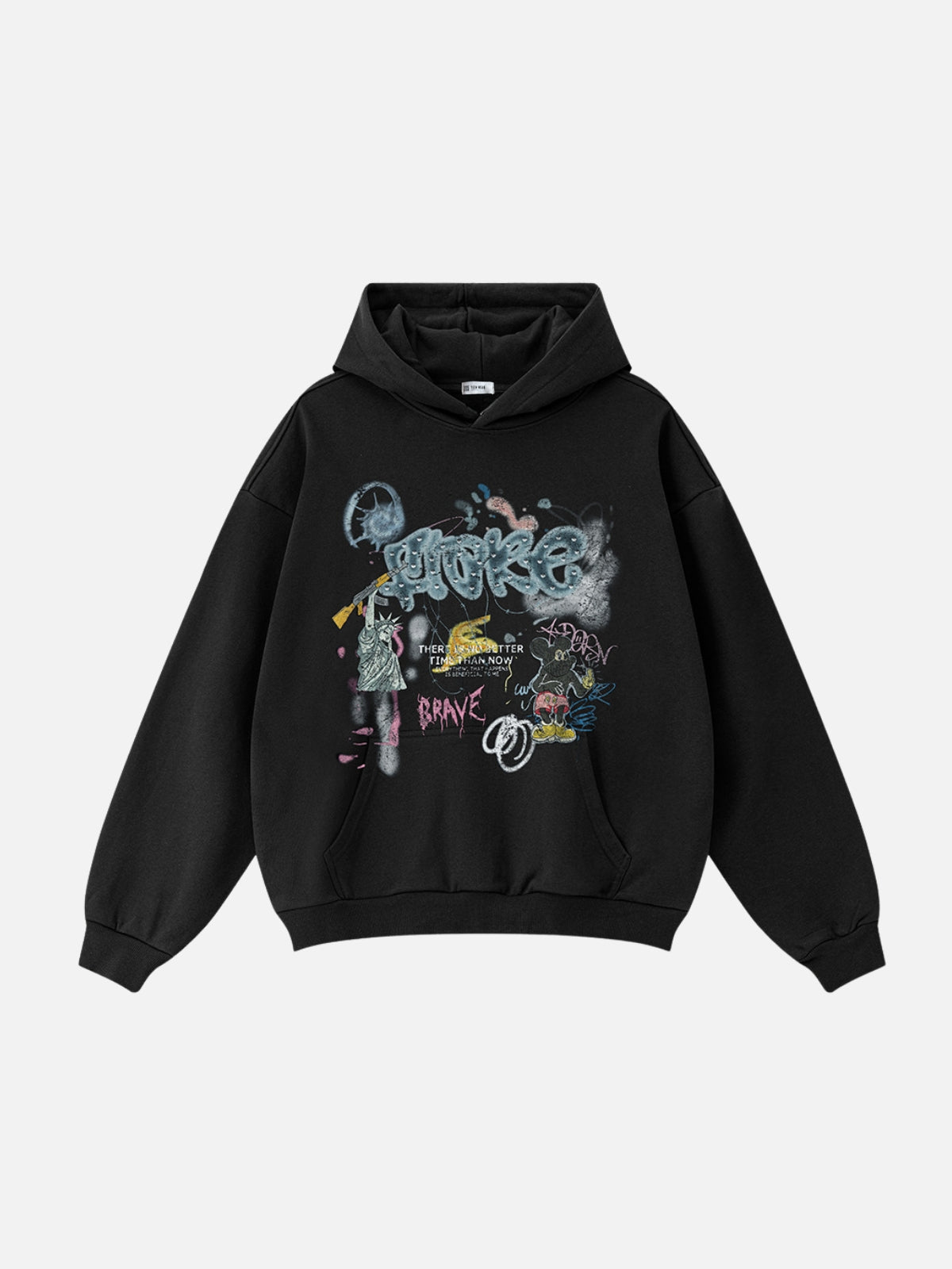 FTOKE – Oversized Print Hoodie