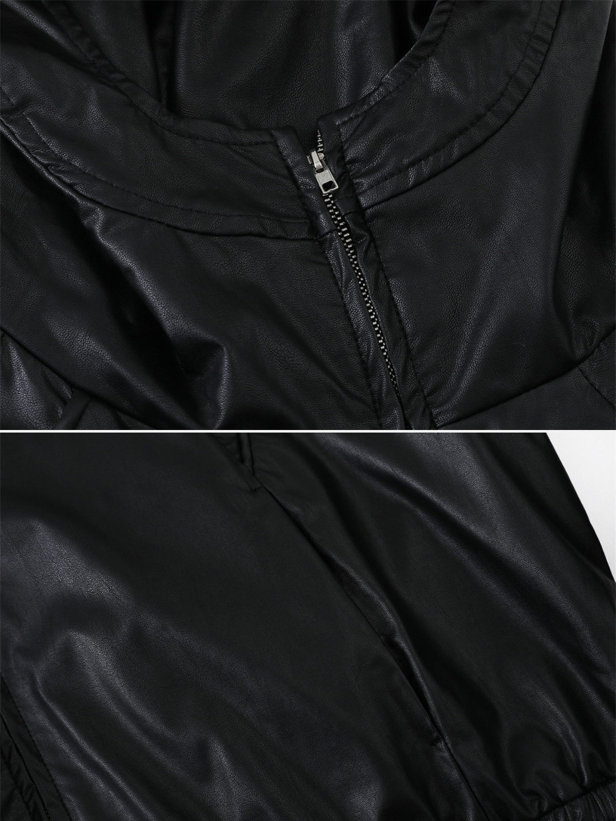 SHADEX – Oversized Leather Basic Jacket | Teenwear.eu