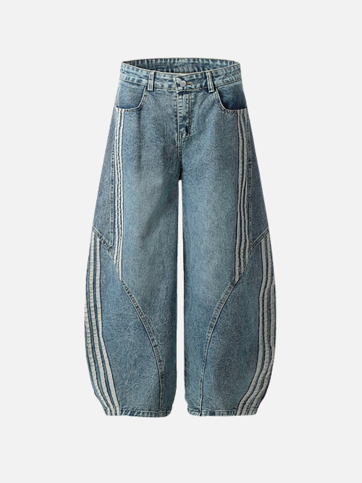 STRIPASO - Baggy Graphic Jeans Blue | Teenwear.eu
