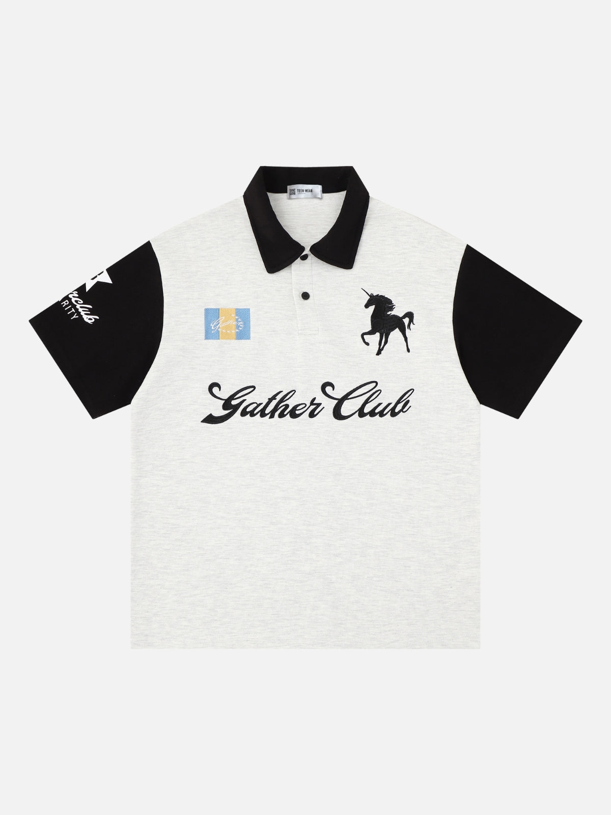 UNICORNY - Graphic Polo Shirt White | Teenwear.eu