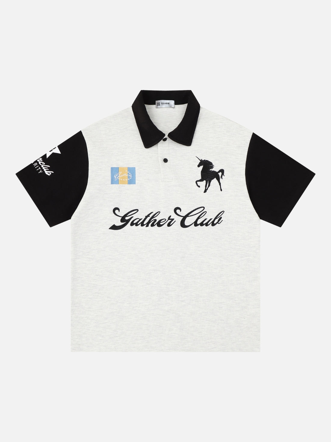 UNICORNY - Graphic Polo Shirt Black | Teenwear.eu