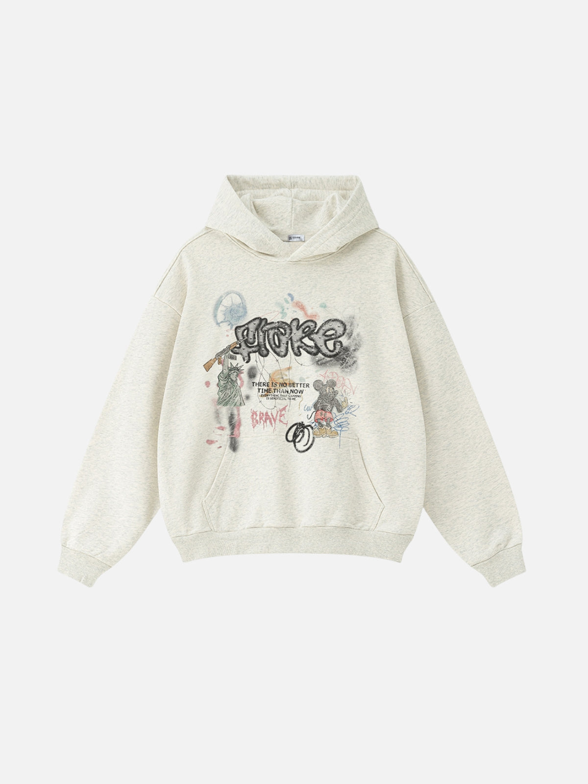 FTOKE – Oversized Print Hoodie