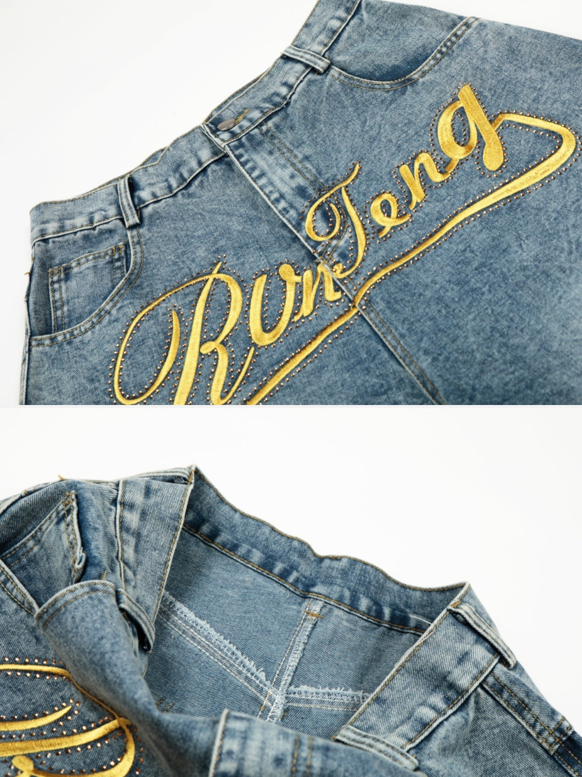 GLO-UP - Baggy Graphic Jeans