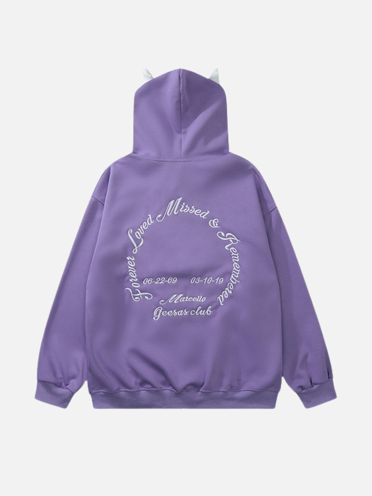 GEESAS - Oversized Embroidered Zip Up Hoodie | TEENWEAR.EU