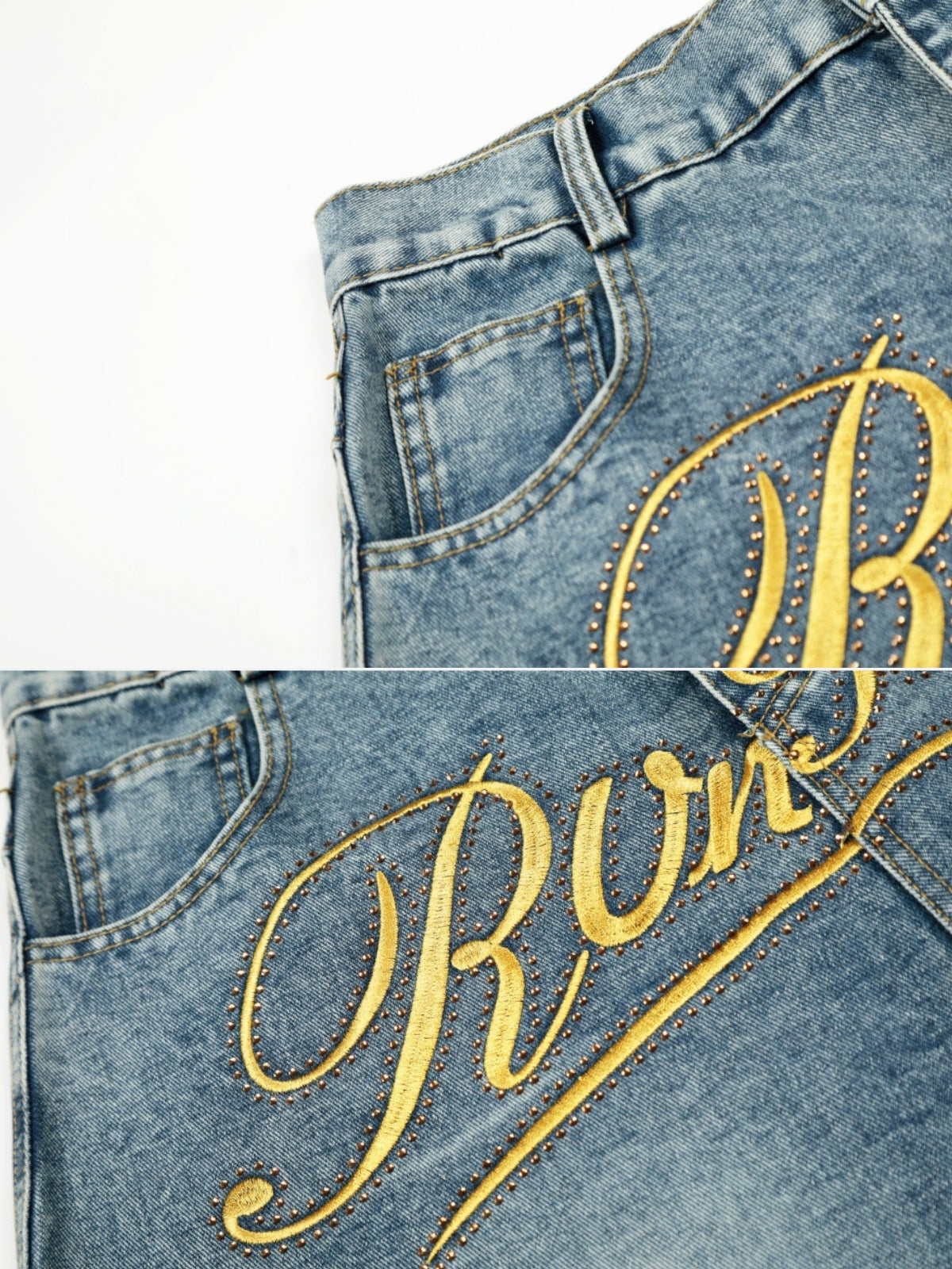 GLO-UP - Baggy Graphic Jeans