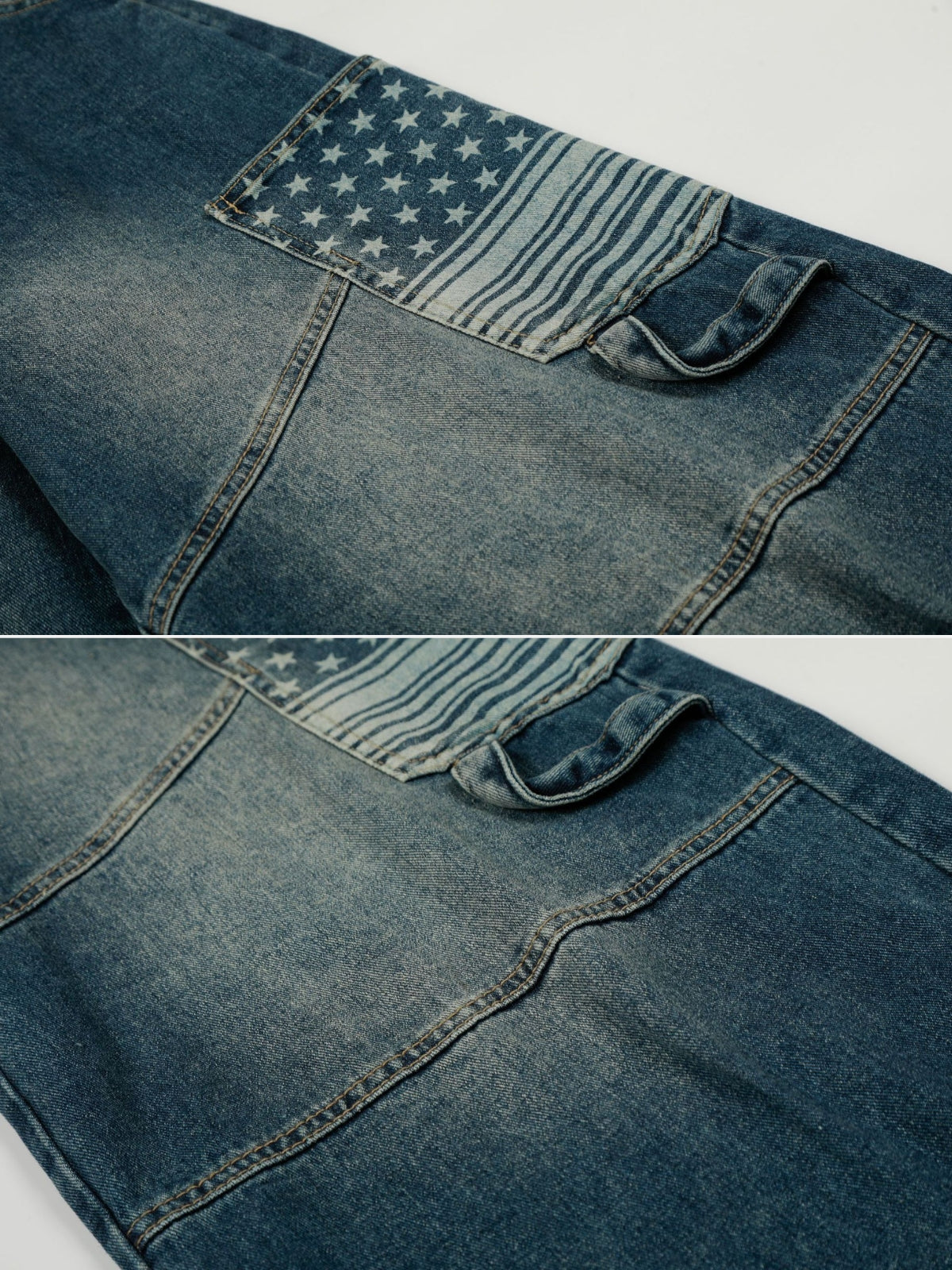 KROSSY - Baggy Embroidered Jeans