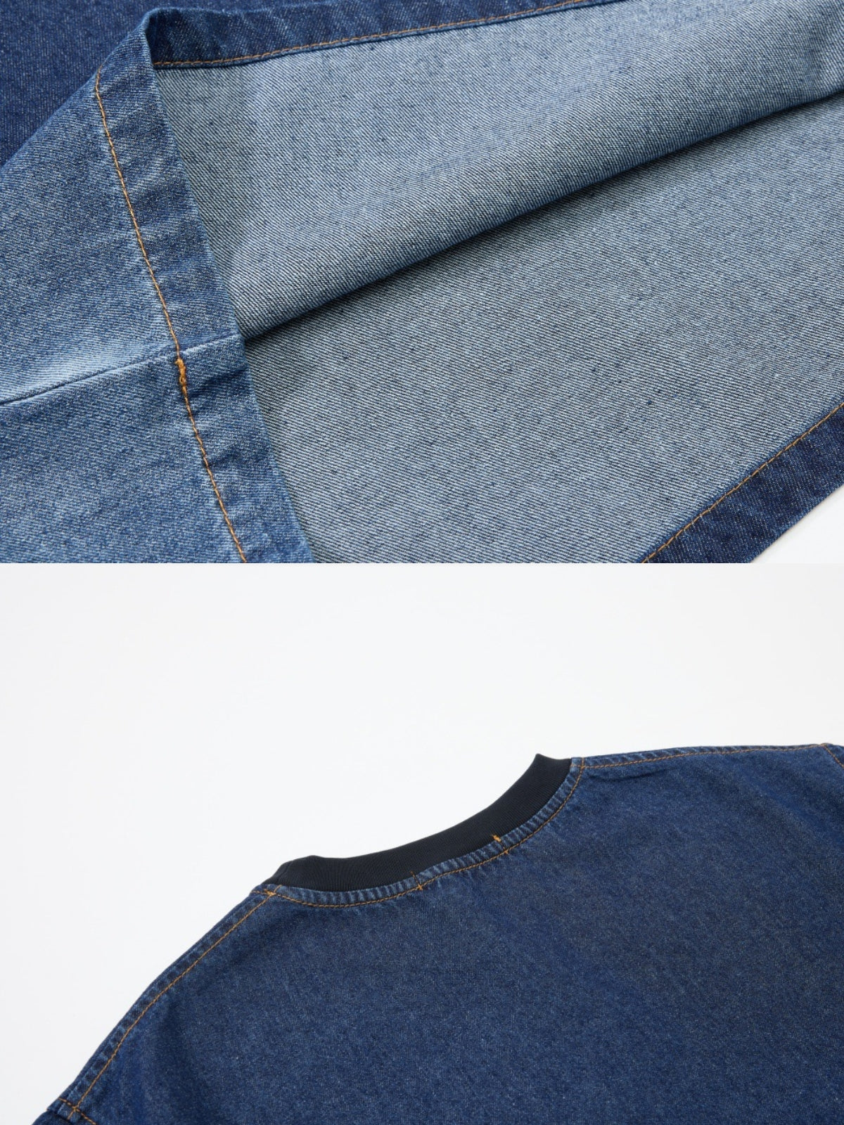 VINTAGES - Denim Oversized Embroidered T-Shirt | Teenwear.eu