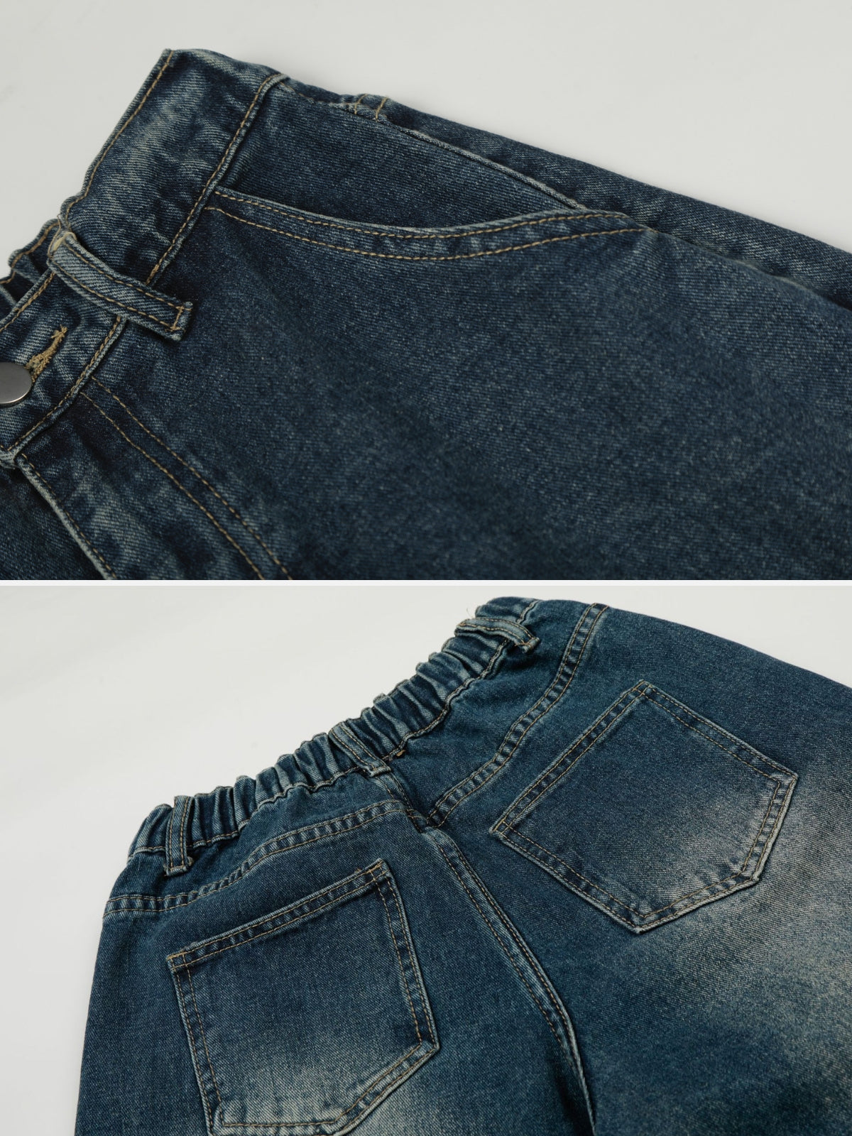 KROSSY - Baggy Embroidered Jeans