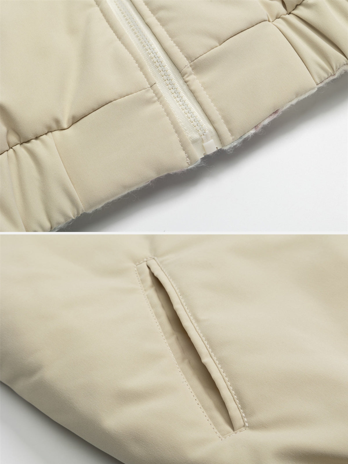 CREAMY - Sherpa Oversized Embroidered Jacket