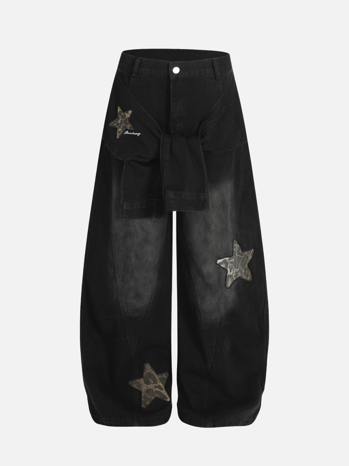 WRAPSY – Baggy Embroidered Jeans