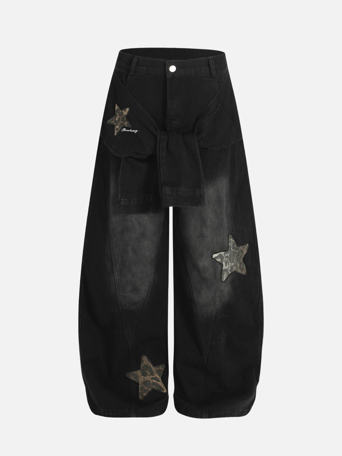 WRAPSY – Baggy Embroidered Jeans