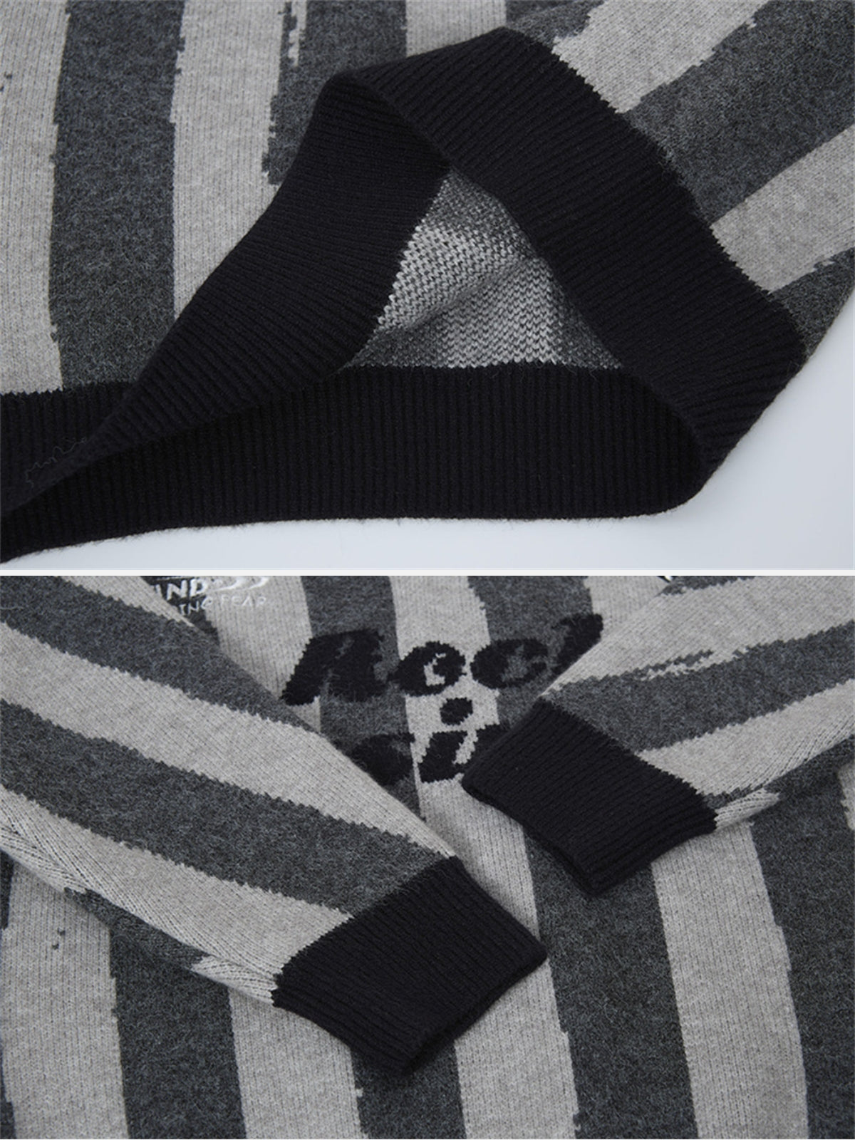 PESSIMISM – Oversized Graphic Polo Sweater