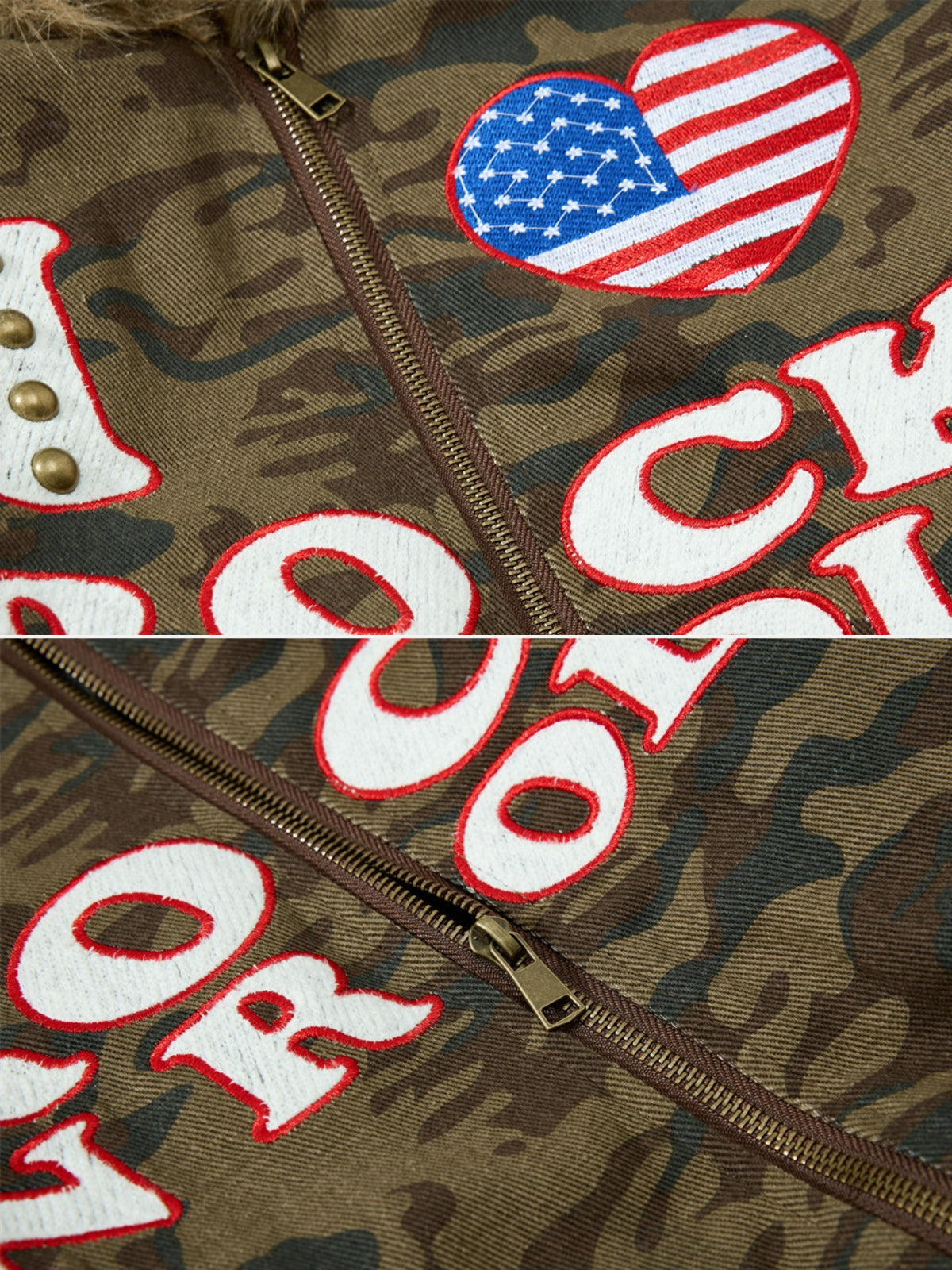 RALLYY - Puffer Camouflage Graphic Jacket