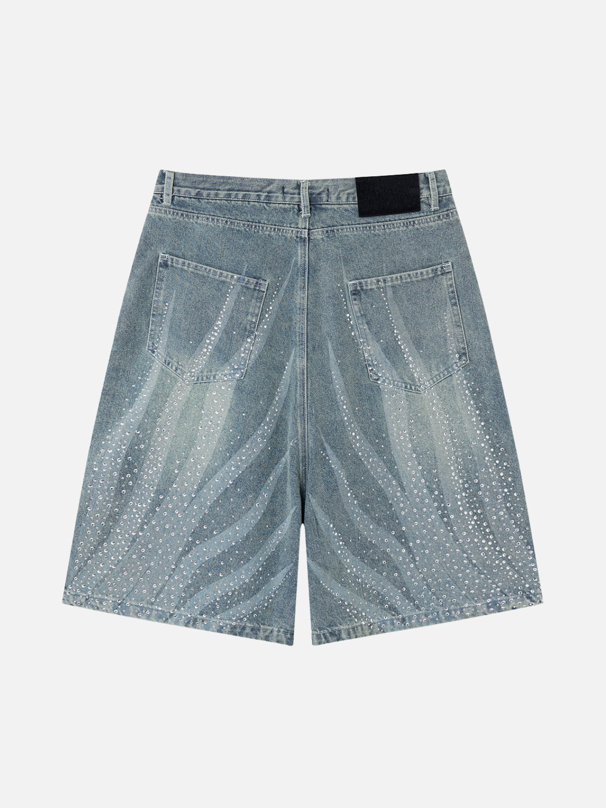 FLAMY - Baggy Rhinestone Denim Shorts | Teenwear.eu