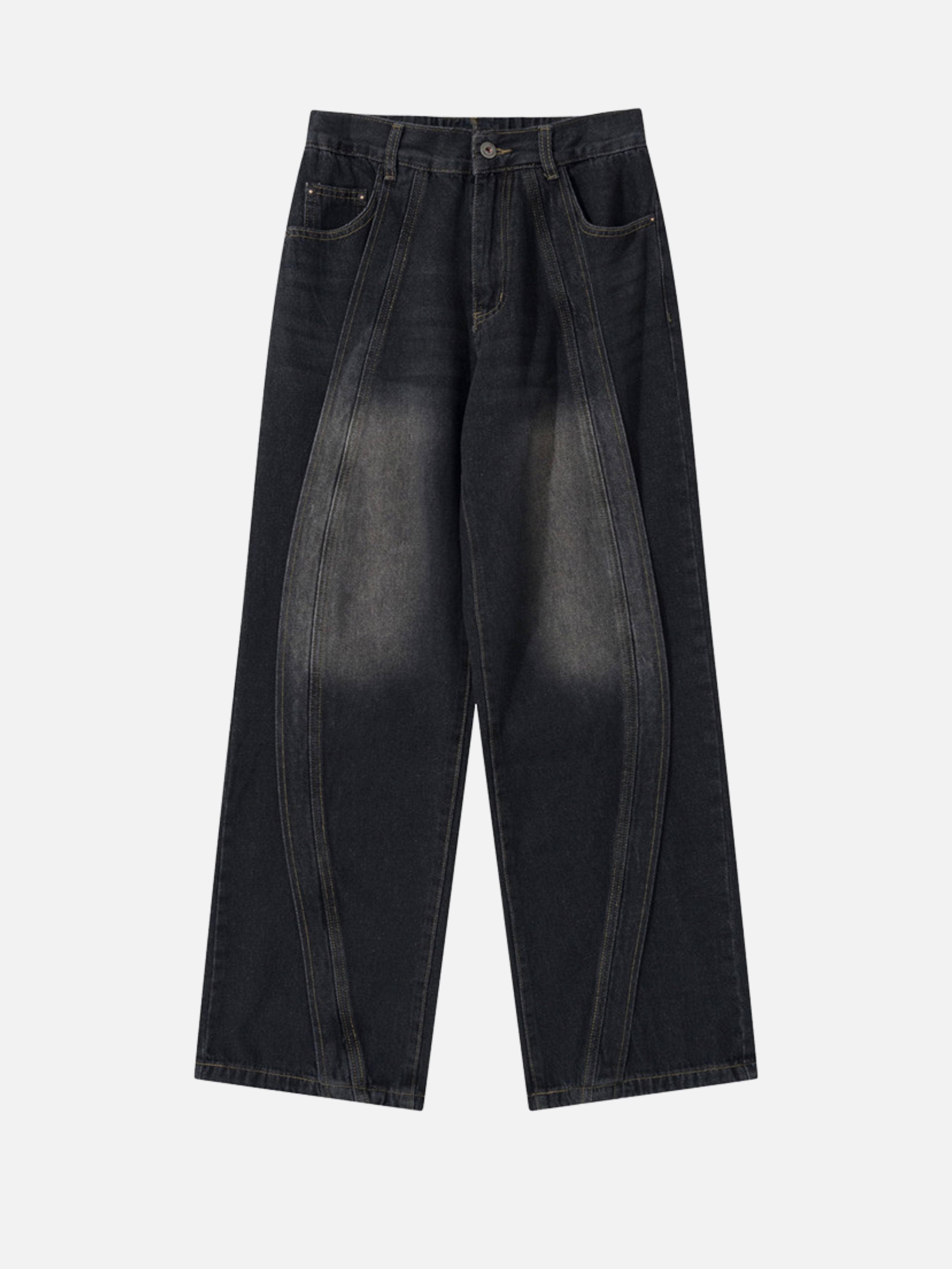 PREKLAD - Baggy Basic Embroidered Jeans Black | TEENWEAR.EU