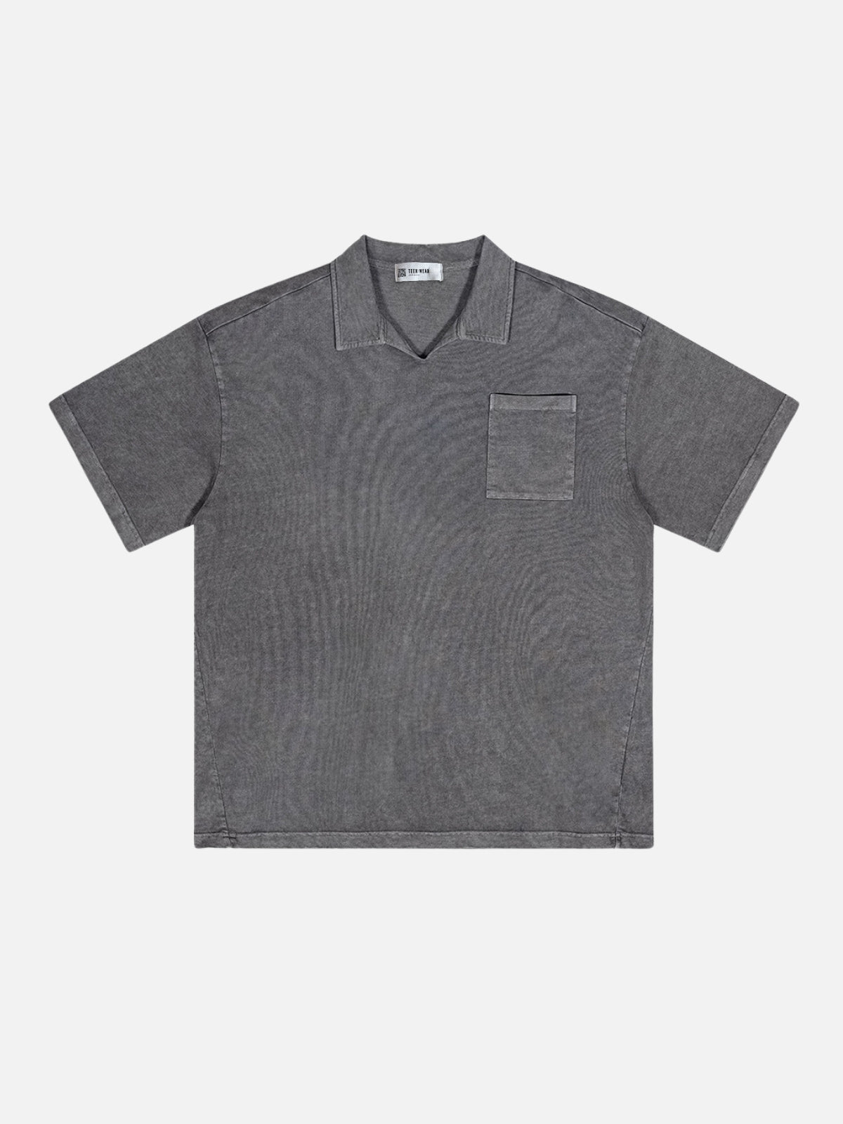 FADED - Oversized Basic Polo Shirt Grey | TEENWEAR.EU