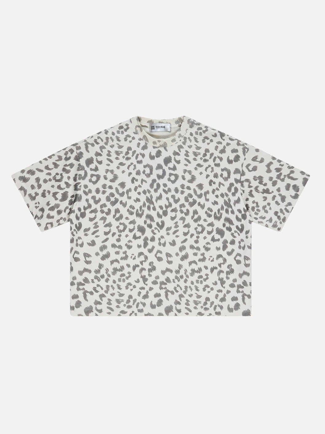 LEOZ- Boxy Fit Print T-shirt Brown | Teenwear.eu