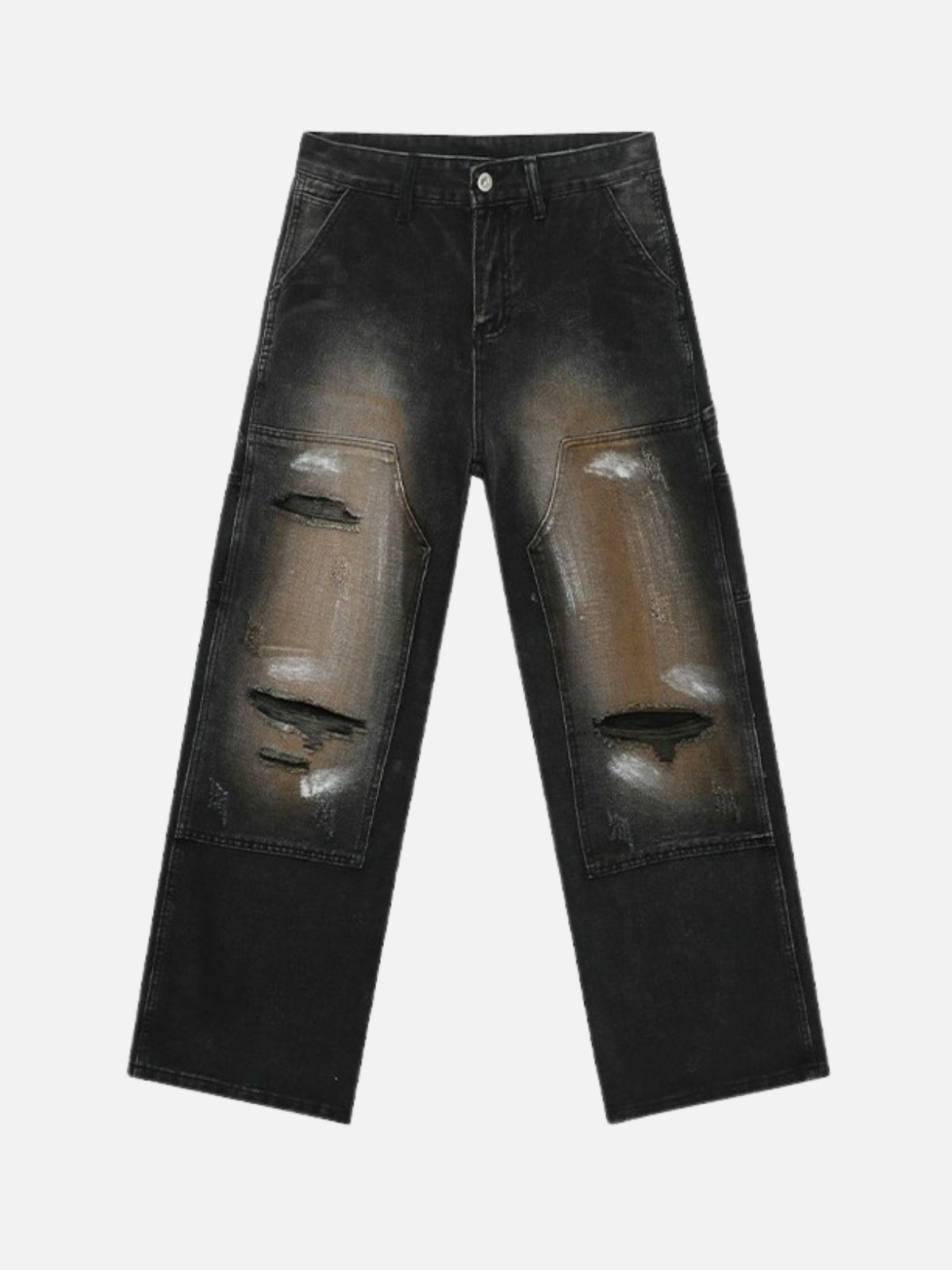 TREMOR - Baggy Basic Ripped Jeans Black | TEENWEAR.EU