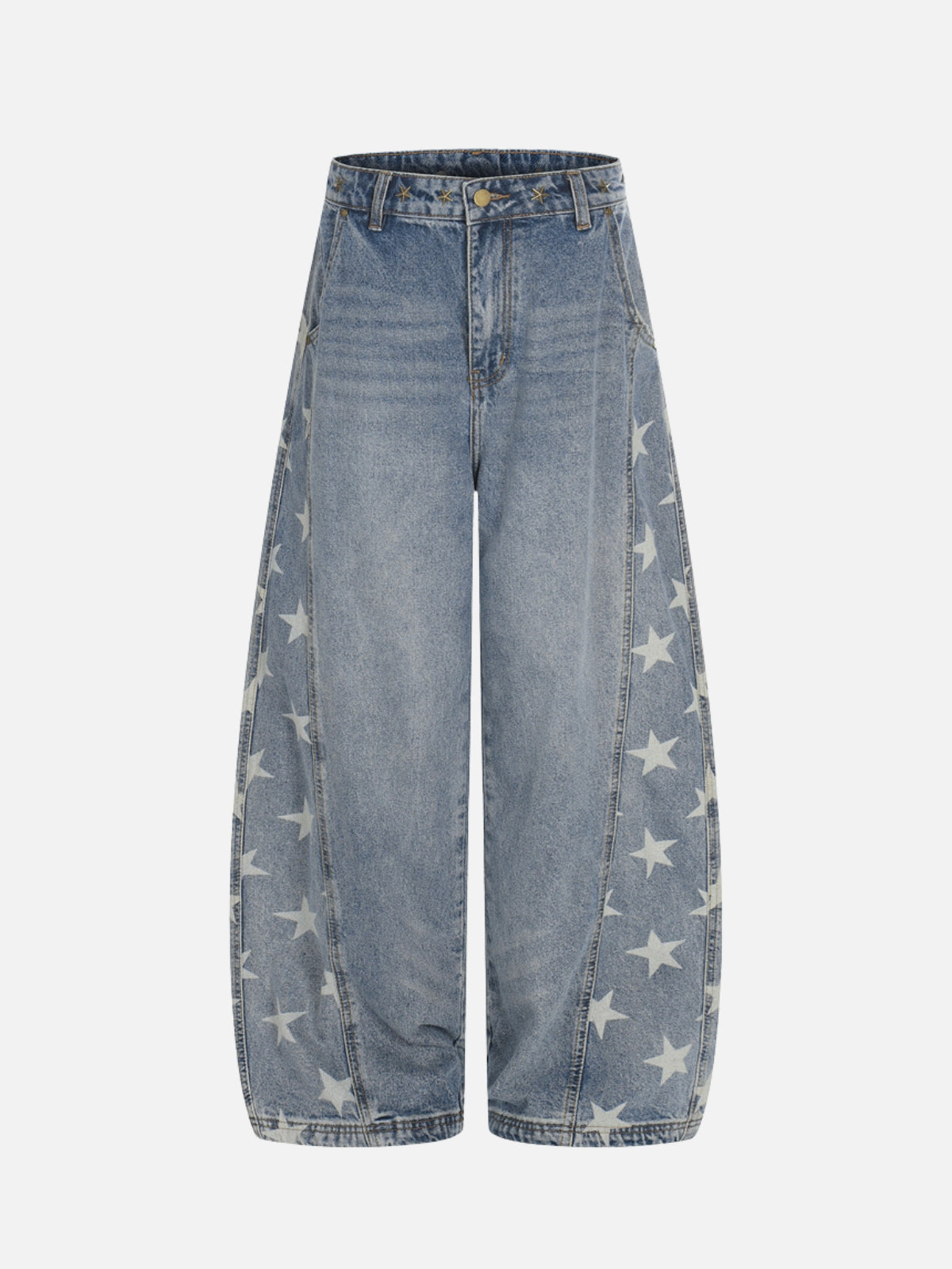 AMERICO - Baggy Graphic Jeans Blue | Teenwear.eu