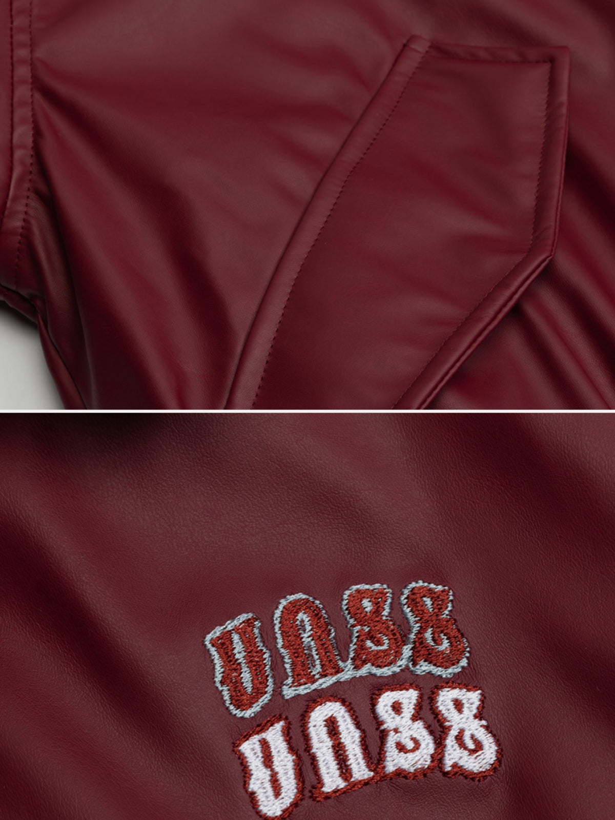 UNSSY - Leather Graphic Jacket