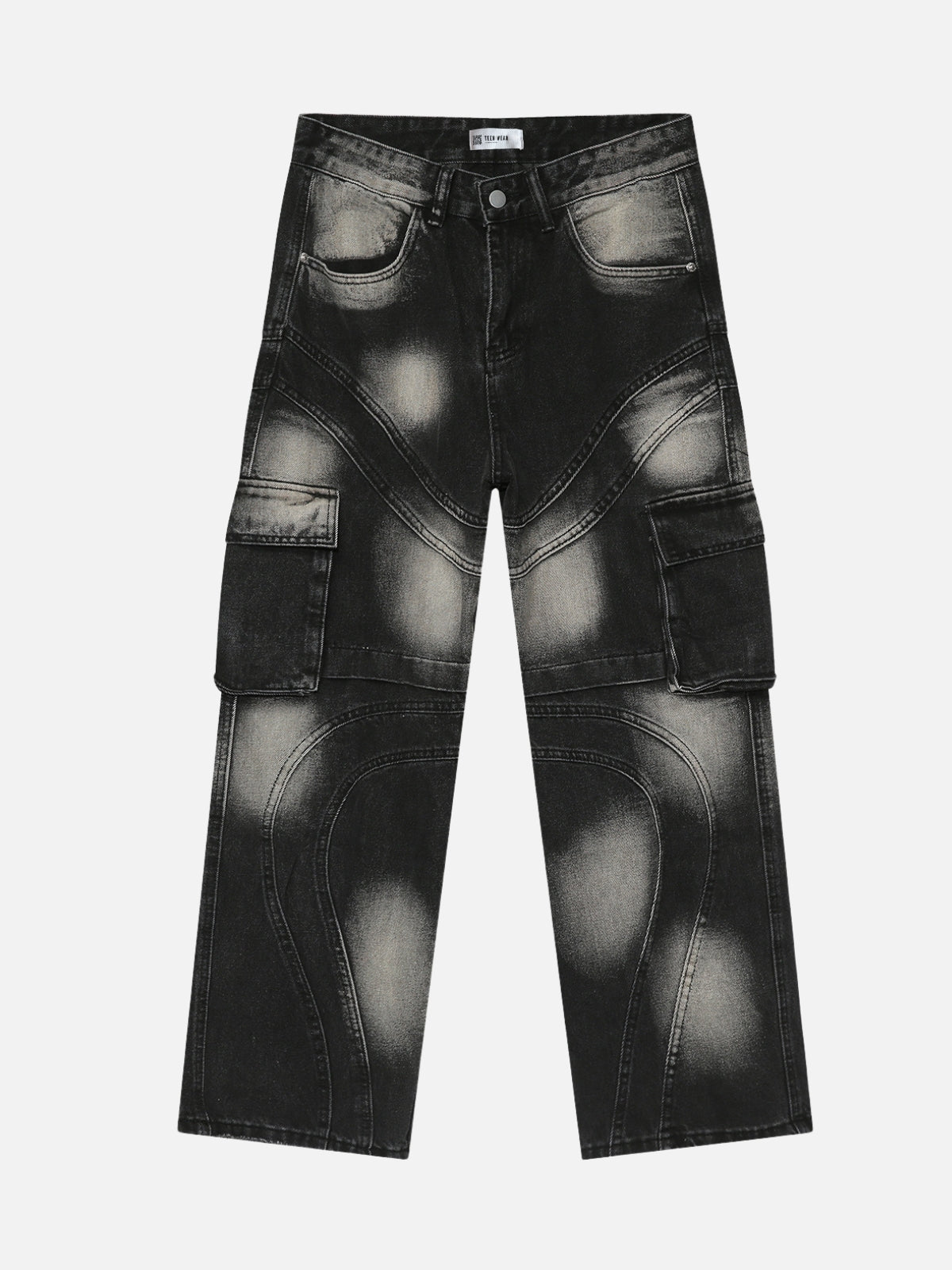 ASHFLOW - Regular Basic Washed Jeans Black | TEENWEAR.EU