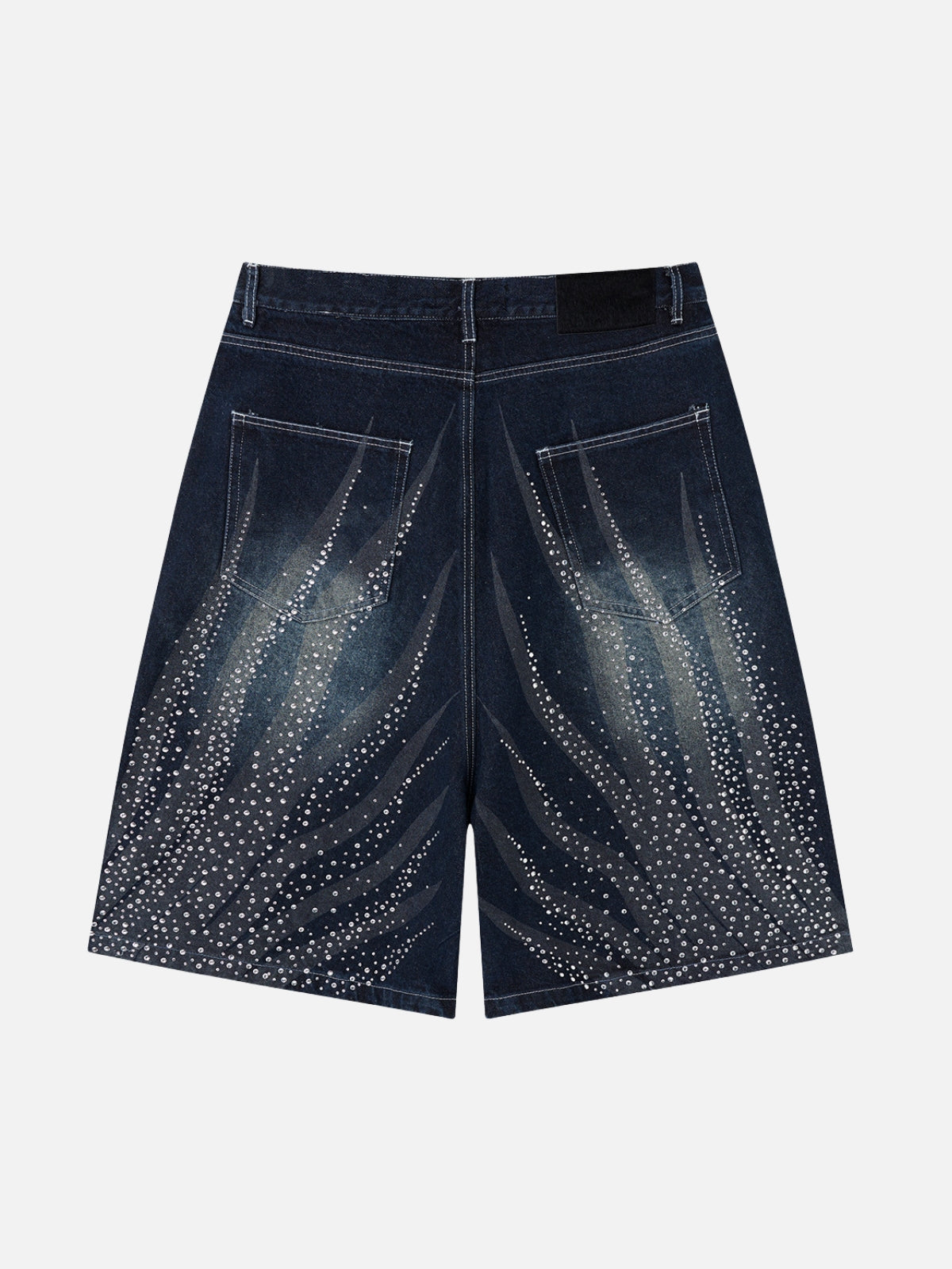 FLAMY - Baggy Rhinestone Denim Shorts | Teenwear.eu