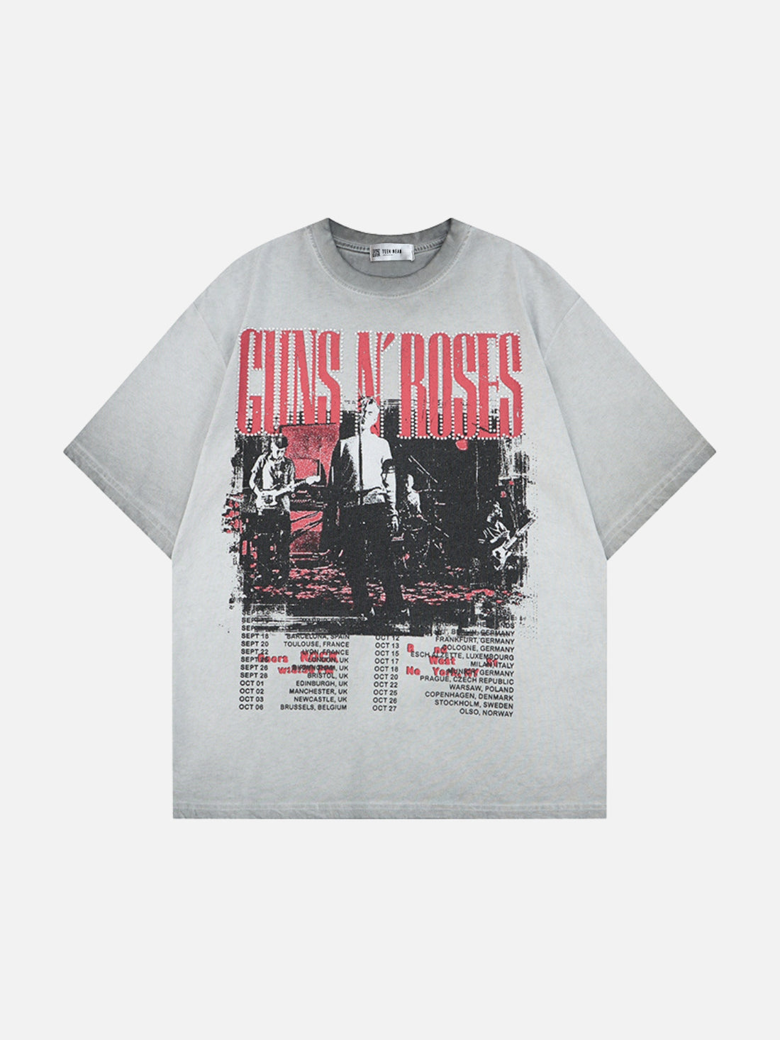 ROSEGUNS - Oversized Graphic T-Shirt Black | Teenwear.eu