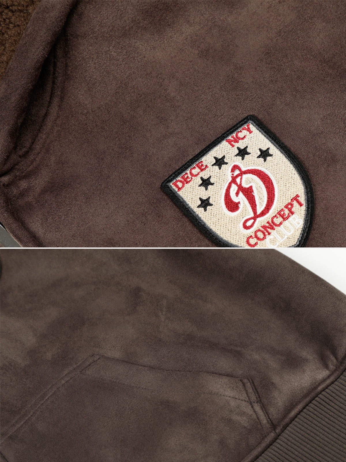 MUDSY – Oversized Embroidered Suede Jacket