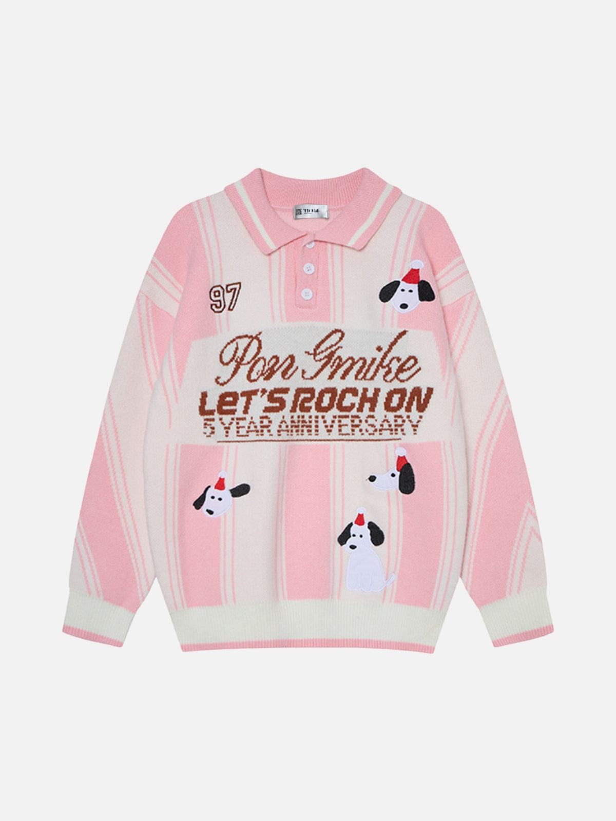 ROCH ON - Oversized Graphic Polo Sweater