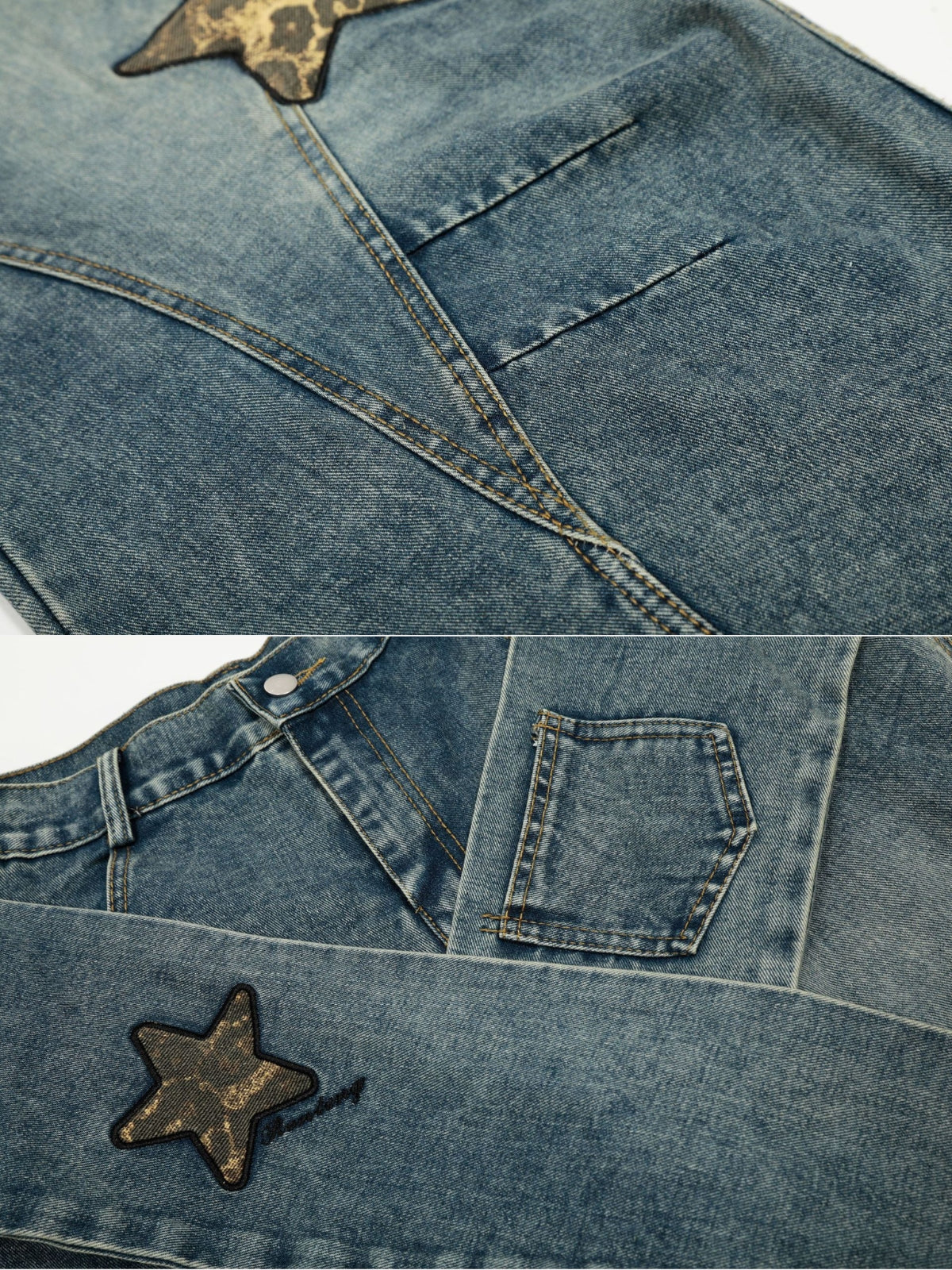 WRAPSY – Baggy Embroidered Jeans