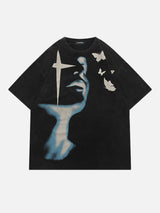 FACE LIGHT - Oversized Print T-Shirt